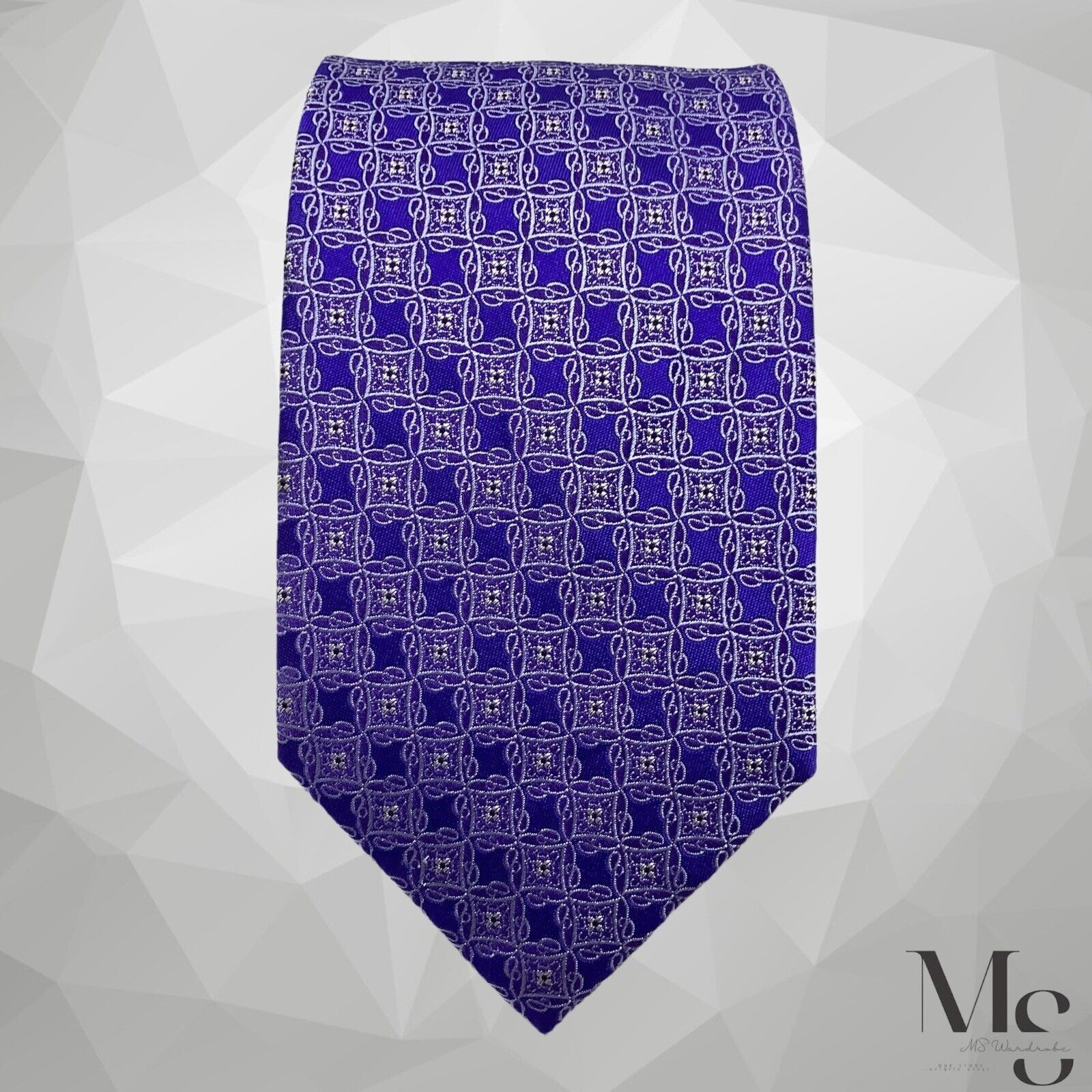 Brioni BRIONI Blue Medallion Luxury Silk Tie Made In Italy W:3.5’’ Size ONE SIZE - 5 Thumbnail
