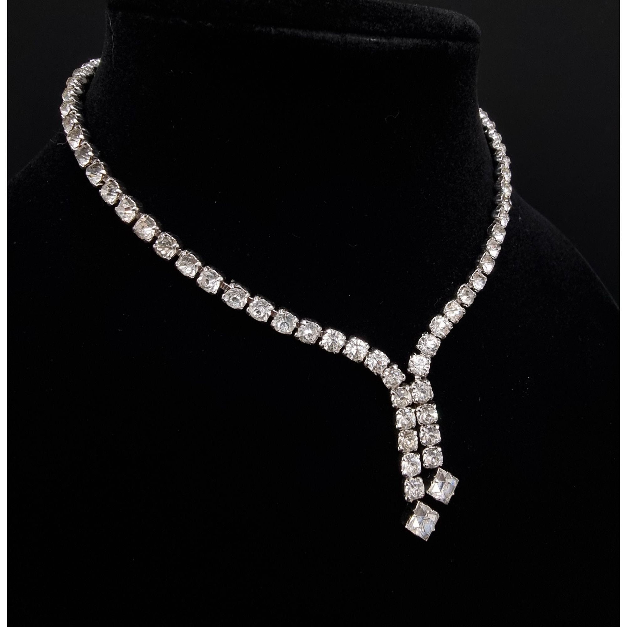 Vintage Vintage 1960's Rhinestone Y Necklace With Statement Drop Pen Size ONE SIZE - 5 Thumbnail