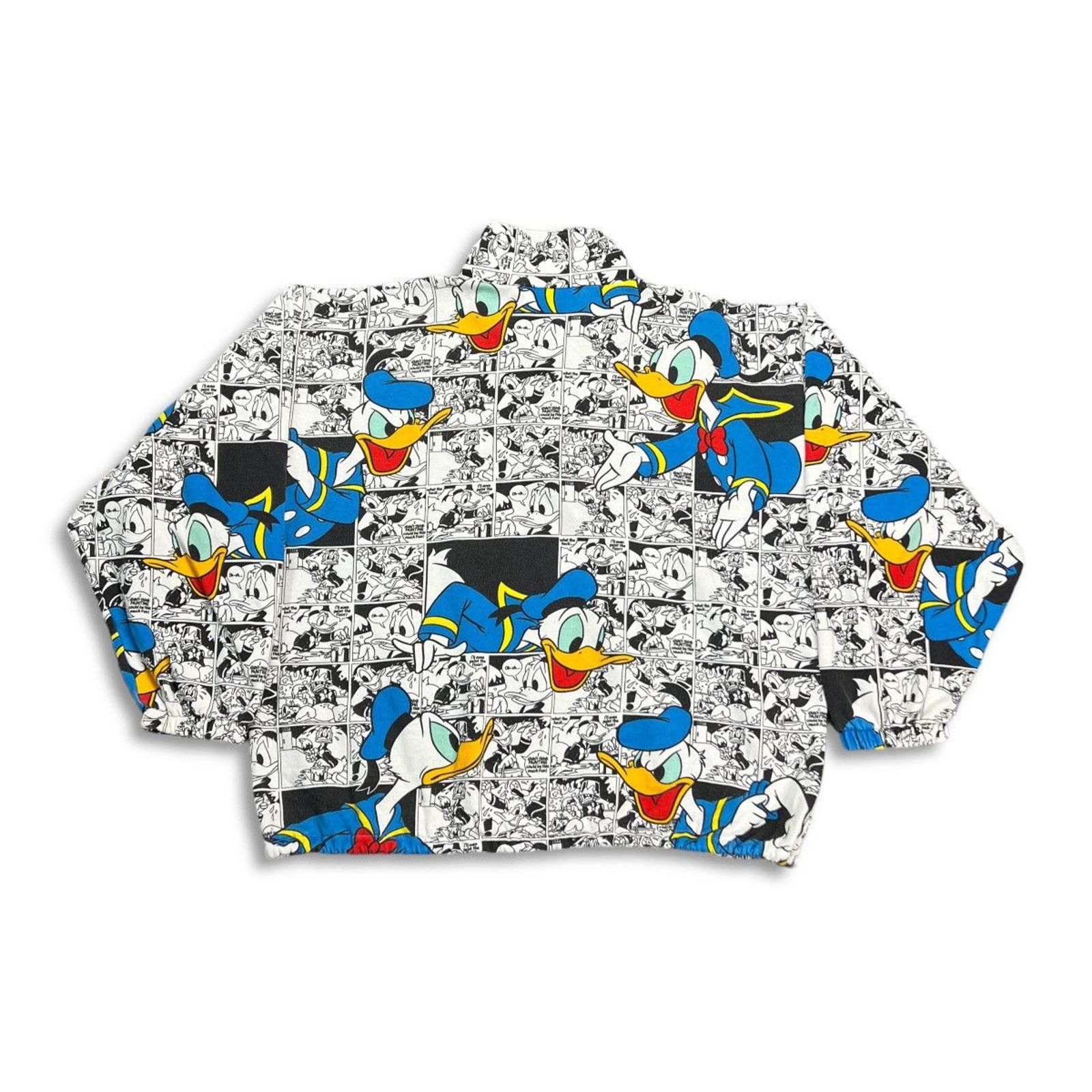 Disney × Vintage Vintage 90s Disney Donald Duck Sweatshirt 1/4 Zip Pullover Size US L / EU 52-54 / 3 - 4 Thumbnail