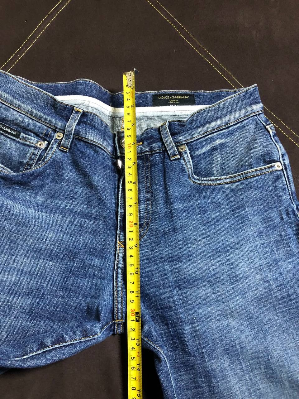 Dolce & Gabbana DOLCE & GABBANA Indigo Distressed Denim Button Fly jeans Size US 30 / EU 46 - 12 Thumbnail
