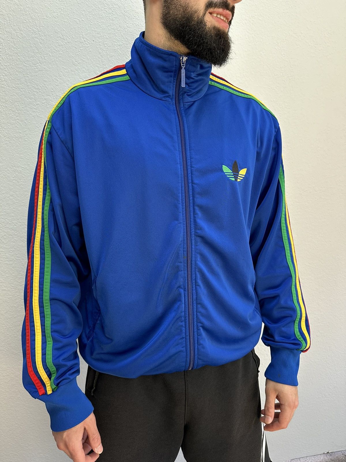 Adidas × Bob Marley × Vintage Vintage Adidas Bob Marley Blokecore Track Jacket Rasta Size US M / EU 48-50 / 2 - 6 Thumbnail