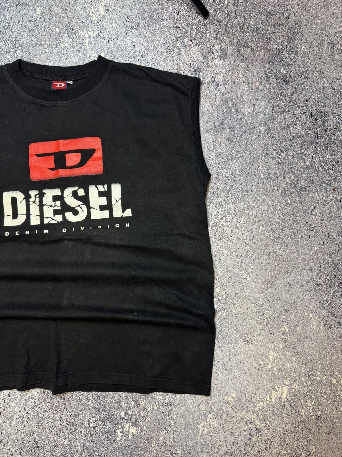 Diesel × Vintage 💥Y2K VINTAGE DIESEL BIG LOGO TANK TOP TEE ARCHIVE Size US XXL / EU 58 / 5 - 2 Thumbnail