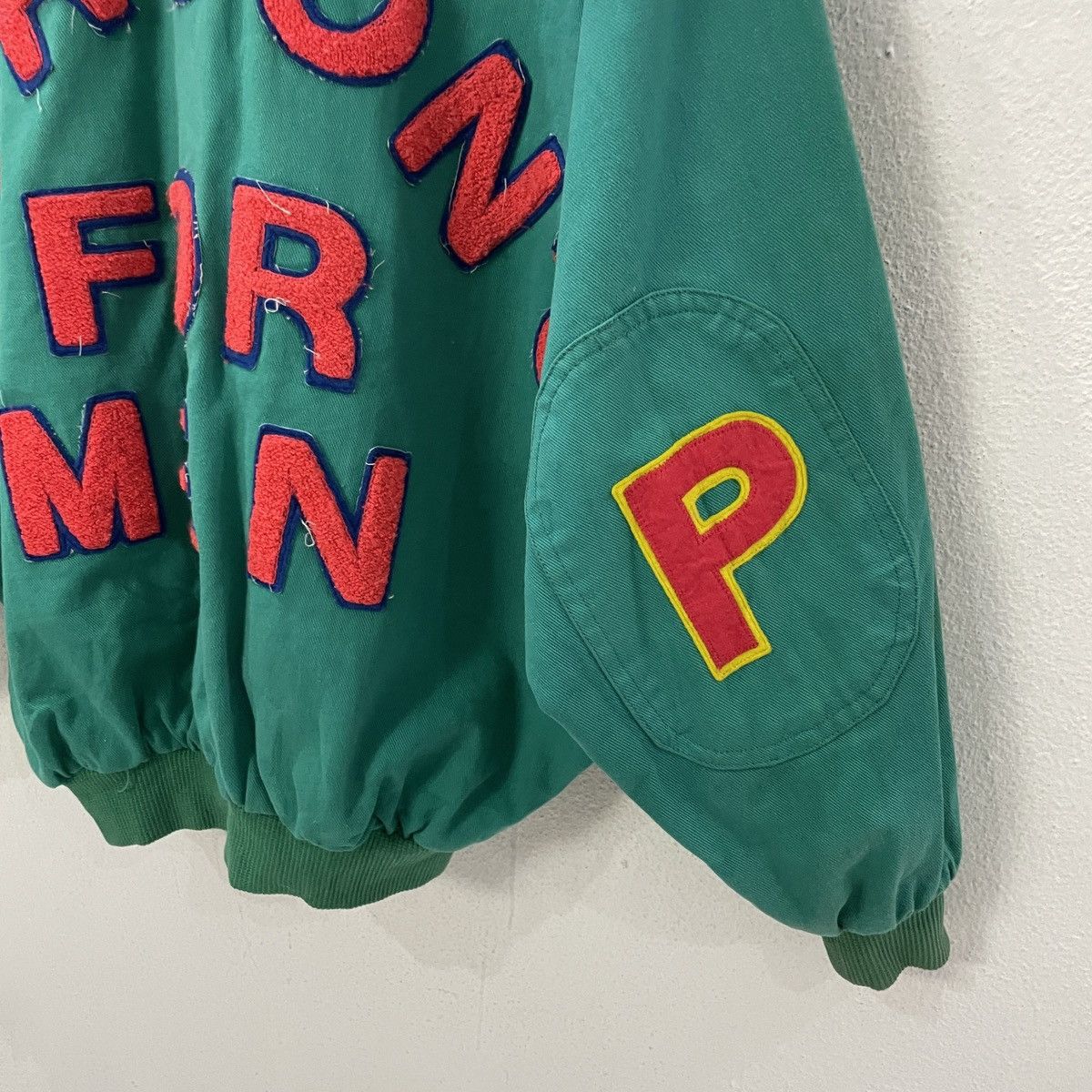 PERSON'S Vintage Person’s For Men Spell Out Big Logo Bomber Jacket Size US XXL / EU 58 / 5 - 2 Thumbnail