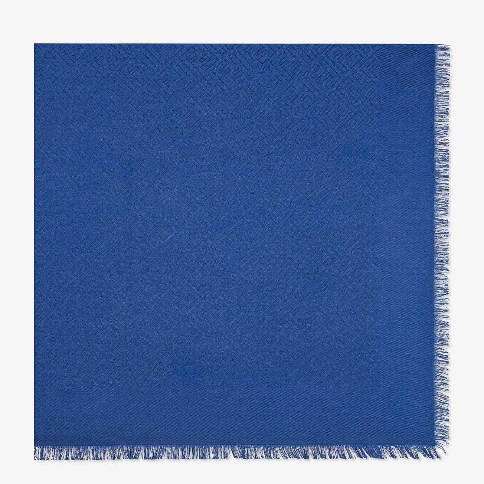 Fendi Fendi Logo Jacquard Silk Wool Fringe Hem Wrap Shawl Scarf Size ONE SIZE - 8 Thumbnail