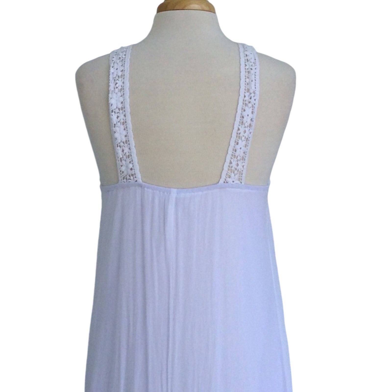 Other Flying Tomato White Lined Lace Maxi Sun Dress Size Small Size S / US 4 / IT 40 - 8 Thumbnail