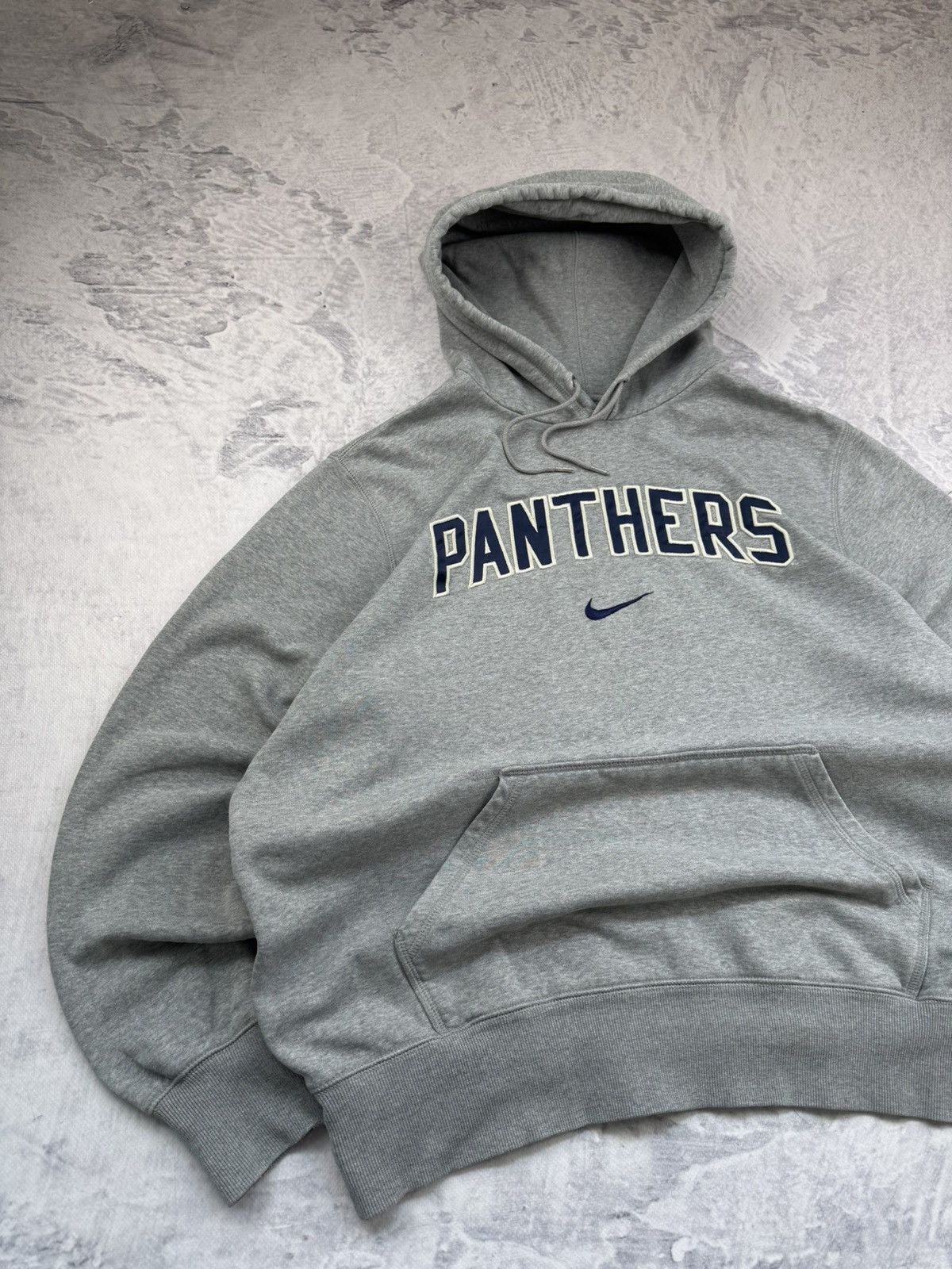 Nike × Vintage NIKE PANTHERS VINTAGE CENTER LOGO OVERSIZE BOXY HOODIE Size US XL / EU 56 / 4 - 2 Thumbnail
