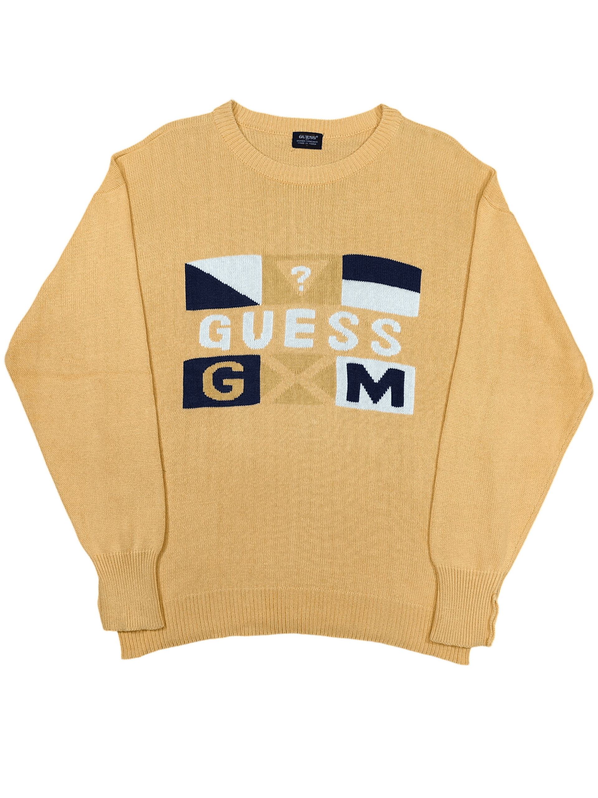 Guess 🔥Vtg Guess Spellout Logo Knitwear Sweater Size US M / EU 48-50 / 2 - 1 Thumbnail