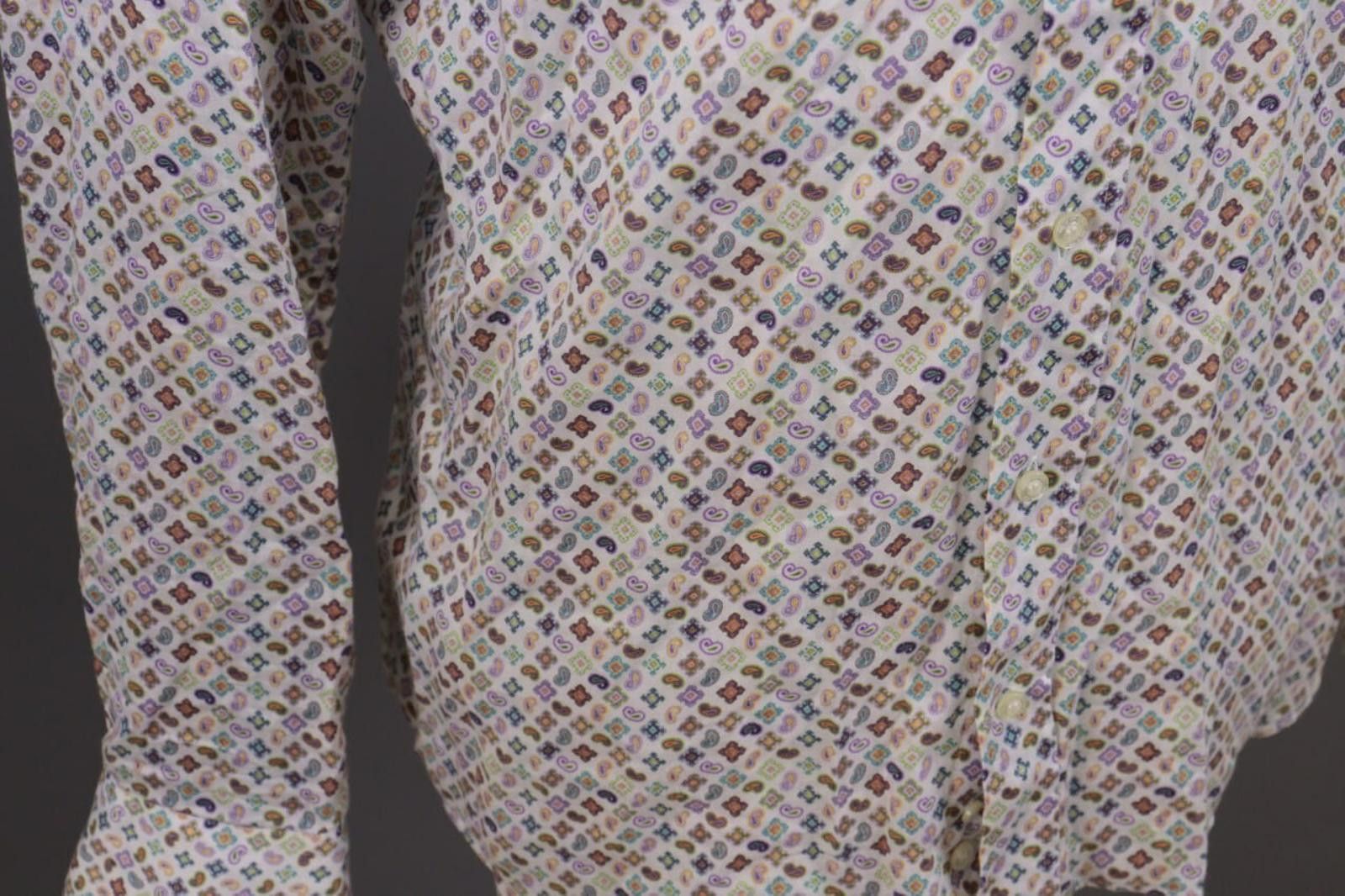 Etro Etro Milano White Paisley Button Down Shirt Size 41 Size US M / EU 48-50 / 2 - 9 Thumbnail