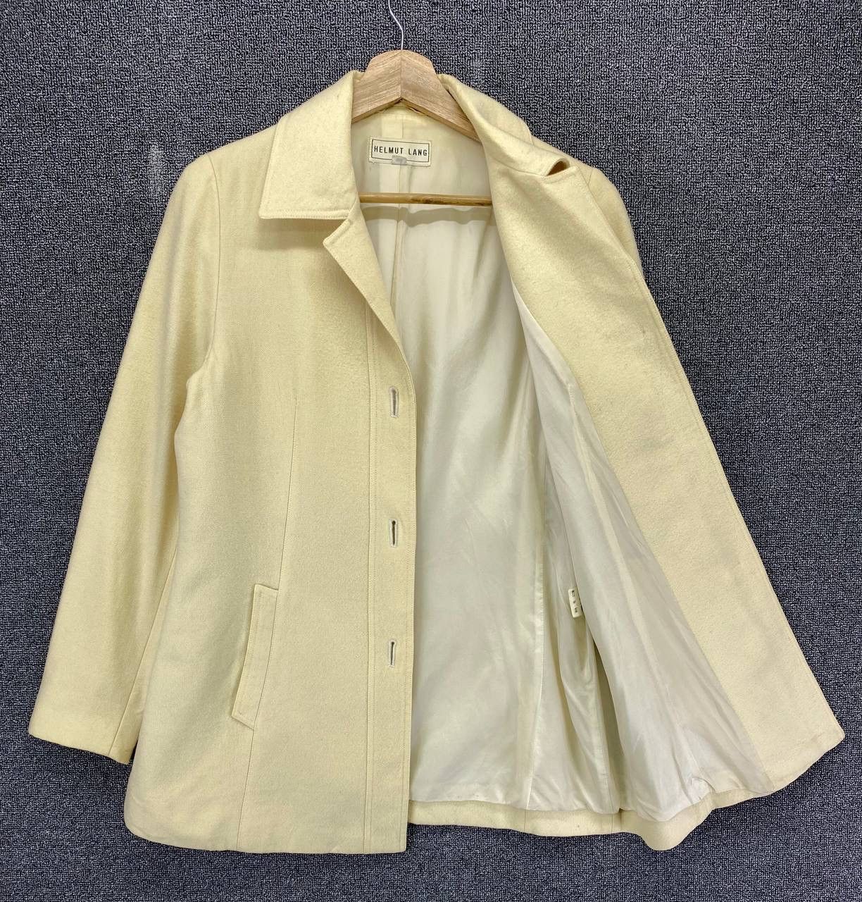 Helmut Lang × Vintage Vintage Helmut Lang Wool Coat Long Jacket Size M / US 6-8 / IT 42-44 - 6 Thumbnail