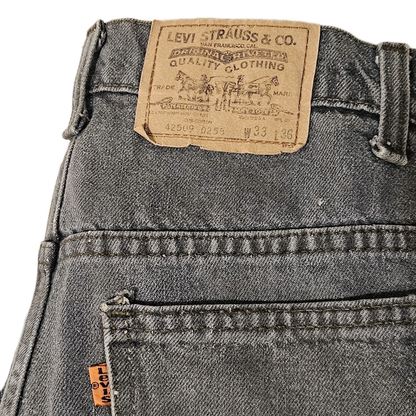 Levi's Vintage ORANGE TAG Levi’s 509 Black USA W32 X L27 Faded Size US 32 / EU 48 - 1 Thumbnail