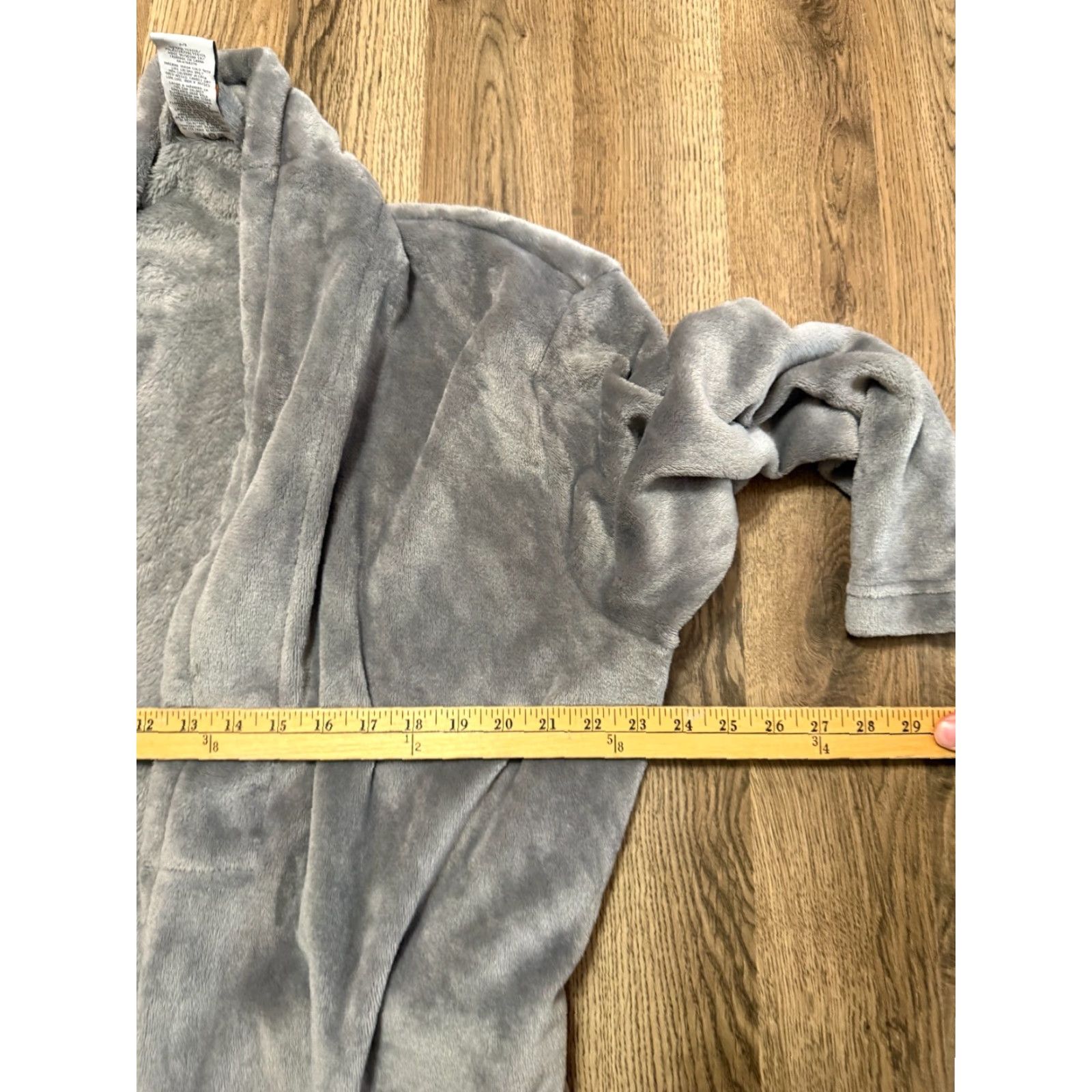 Vintage HEAD Robes, Women's One Size, Gray Tie Waist 40" Length Robe, Solid, Regular, Fall Spring Summer, Women Size ONE SIZE - 7 Thumbnail