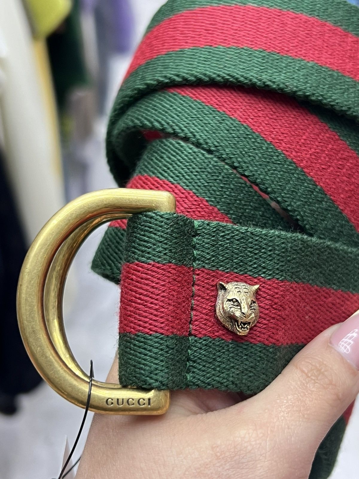 Gucci Gucci Web Feline D Ring Belt Size ONE SIZE - 4 Thumbnail