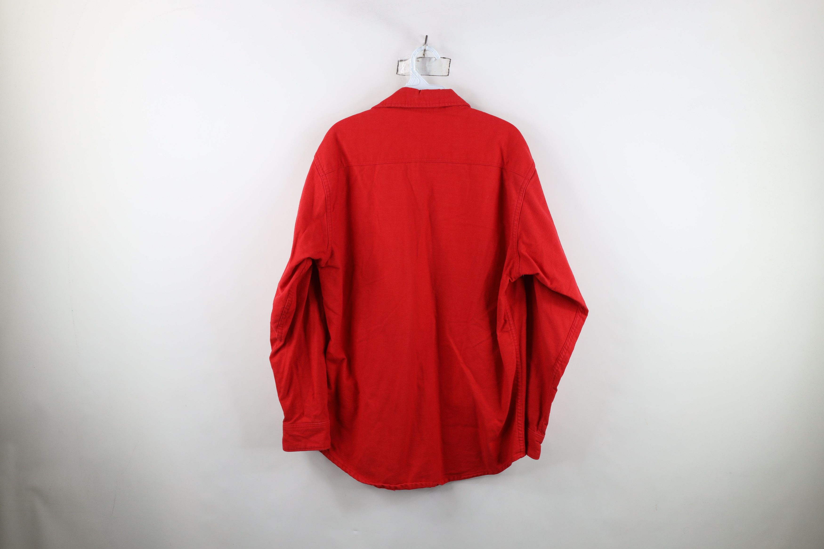 Vintage Vintage 70s Streetwear Cloth Button Shirt Red USA Cotton Size US L / EU 52-54 / 3 - 8 Thumbnail