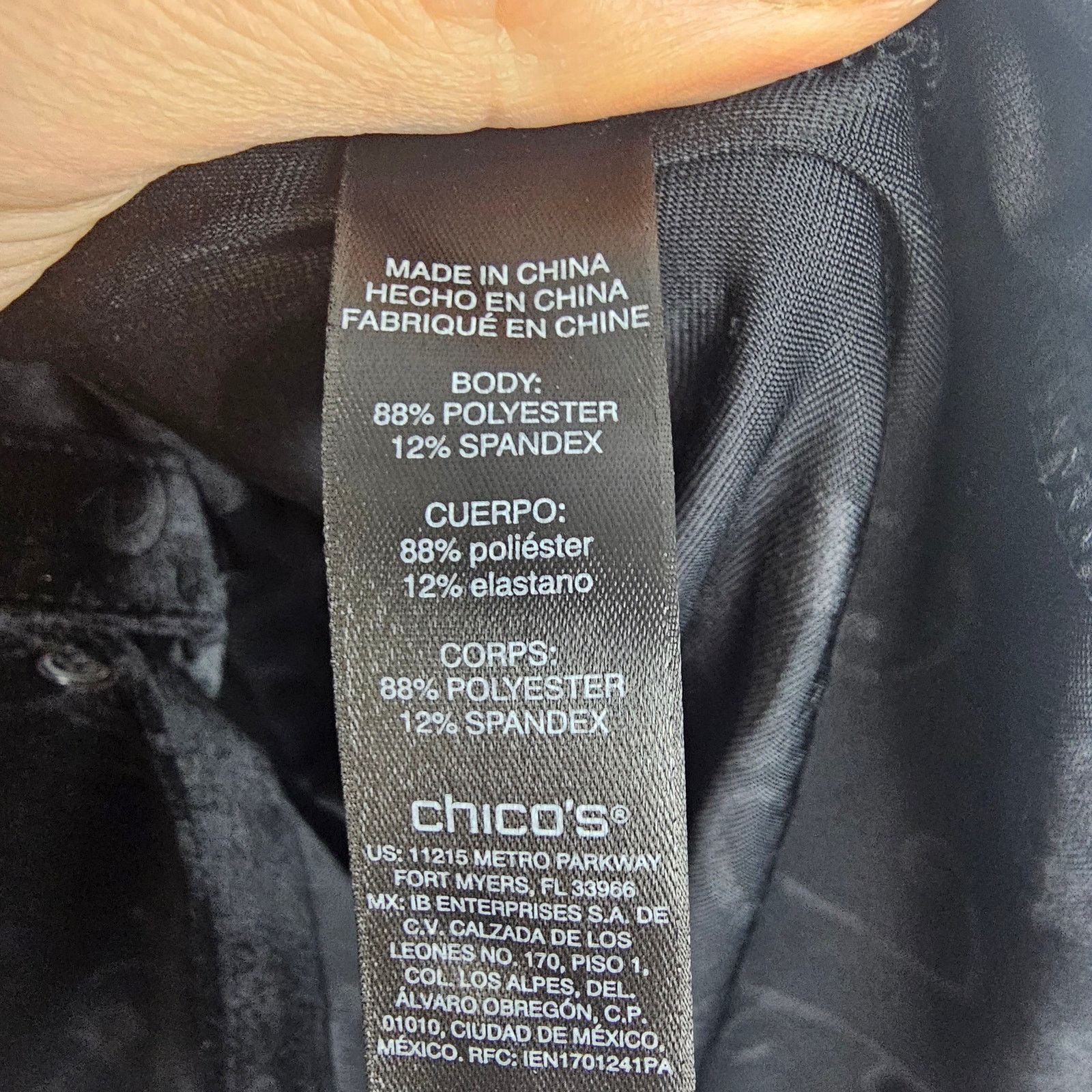 Chicos Chicos Womens Velvet Floral Blouse Elegant Dark Romance Size M / US 6-8 / IT 42-44 - 7 Thumbnail