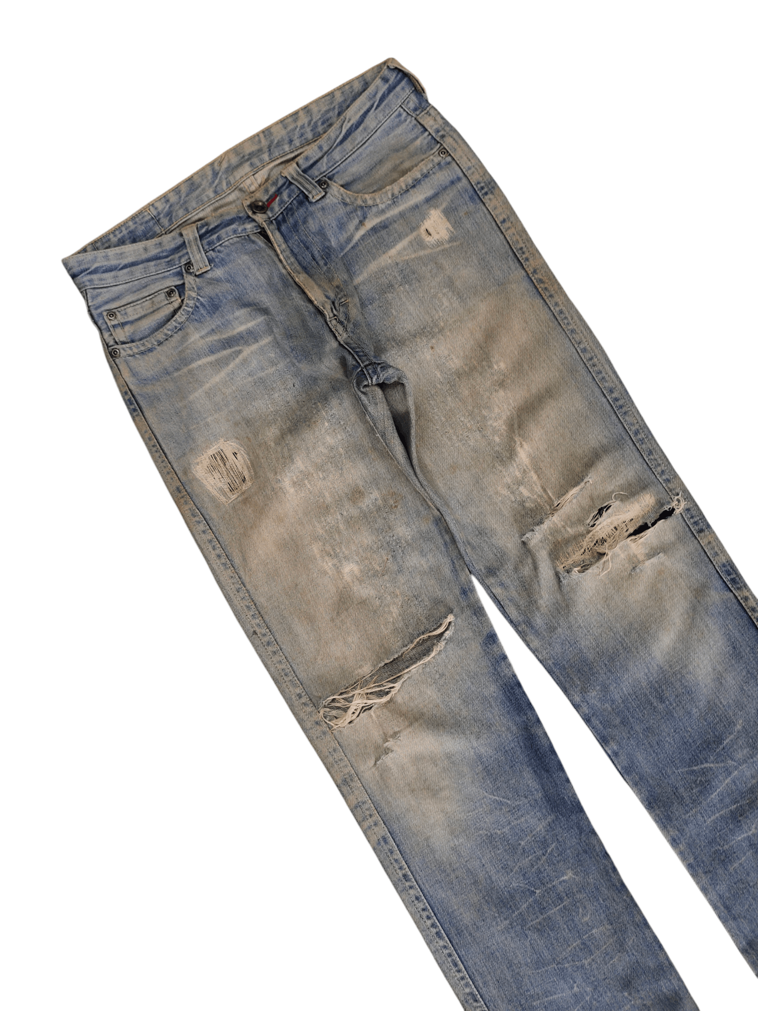 Beams Plus Beams Distress Faded Denim Jeans Undercover Style Y2k Size US 31 - 6 Thumbnail