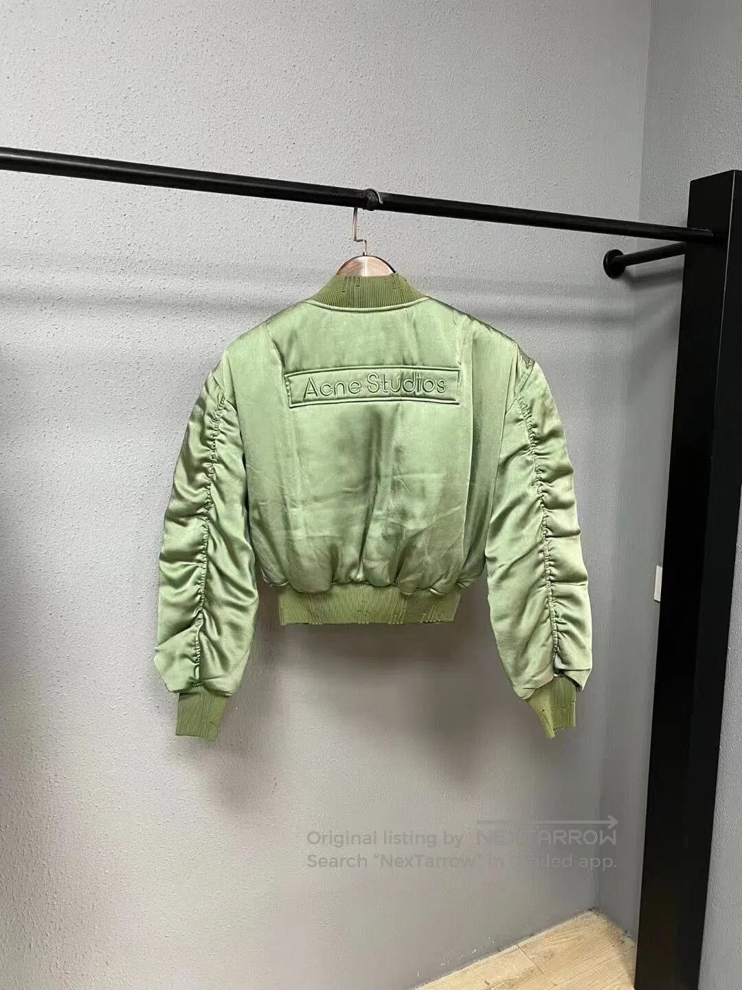 Acne Studios acne studios green logo bomber jacket. Size XS / US 0-2 / IT 36-38 - 2 Thumbnail