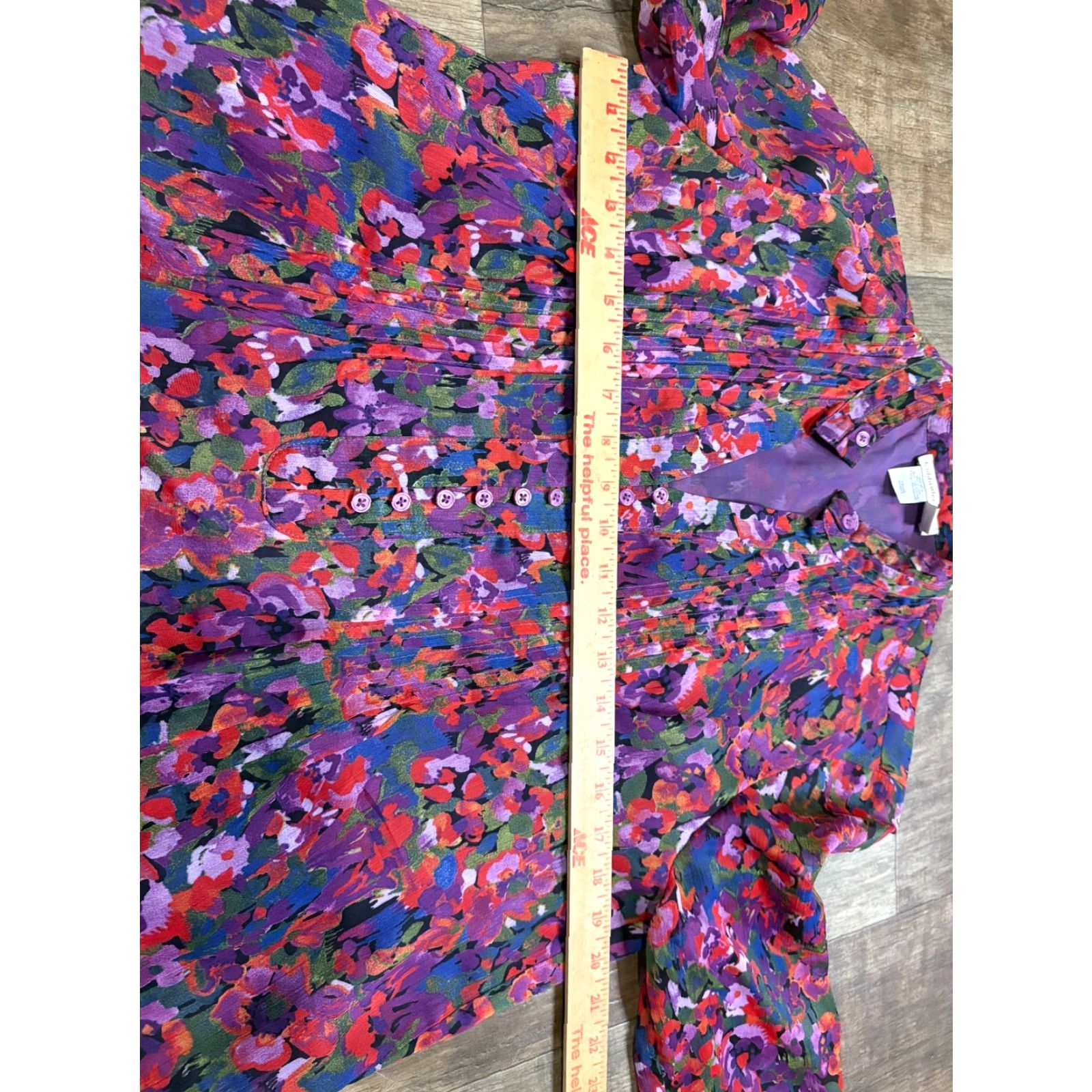 Coldwater Creek COLDWATER CREEK Blouse Womens Size M Purple Sheer Long Sleeve Light Weight Regular Pullover Shirt 10 - 12 Spring Summer Casual Girls? Size M / US 6-8 / IT 42-44 - 3 Thumbnail