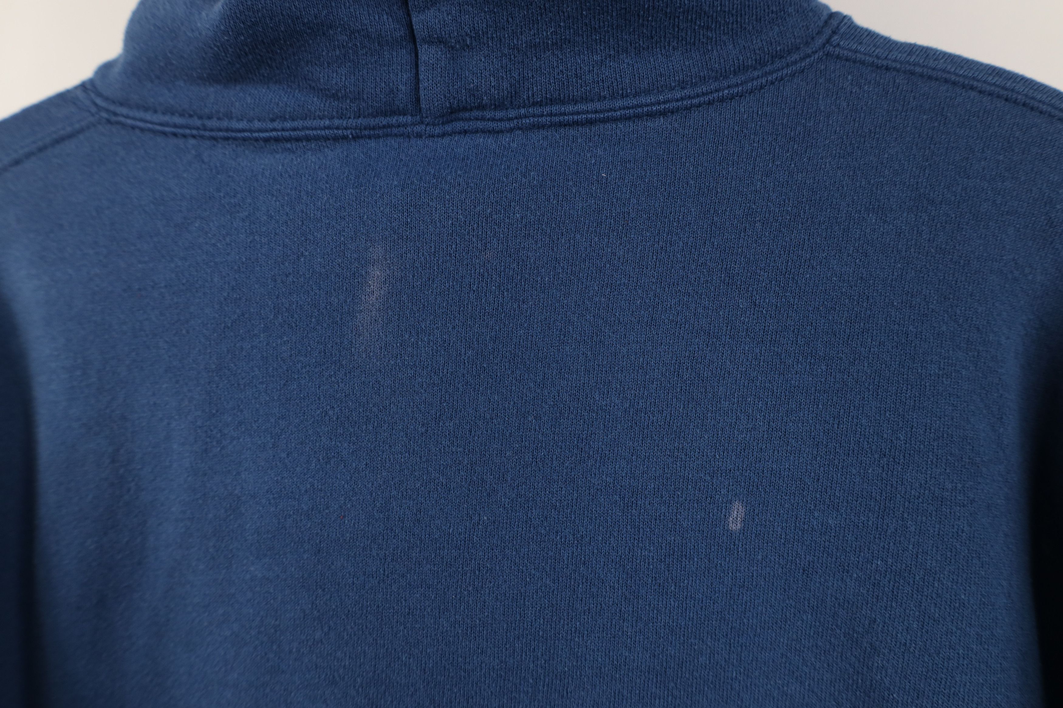 Vintage Vintage 90s Streetwear Blank Boxy Fit Hoodie Sweatshirt Blue Size L / US 10 / IT 46 - 12 Thumbnail
