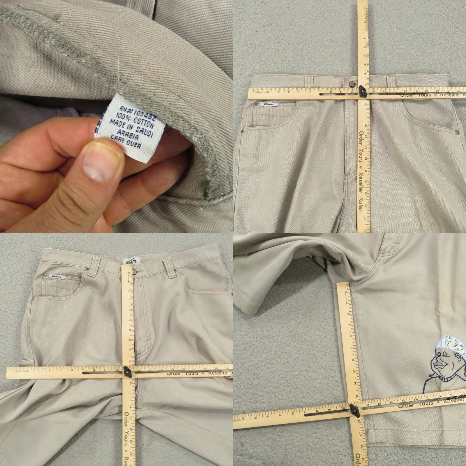 Vintage VTG PJ MARK Baggy Shorts Mens 36 Y2K Fat Albert Platinum Carpenter Skater 90s Hip Hop Denim Gray 5-Pocket Size US 36 / EU 52 - 8 Thumbnail