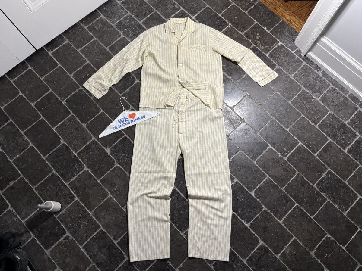 Vintage Vintage Striped Pyjama Set 1970s 80s Matching 2 Piece Suit Size US 34 / EU 50 - 18 Thumbnail
