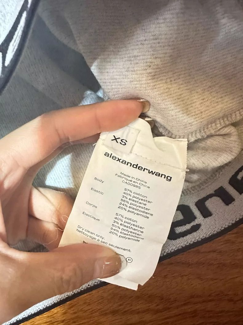 Alexander Wang Alexander Wang Gray Corduroy Crop Hoodie- Size XS / US 0-2 / IT 36-38 - 2 Thumbnail