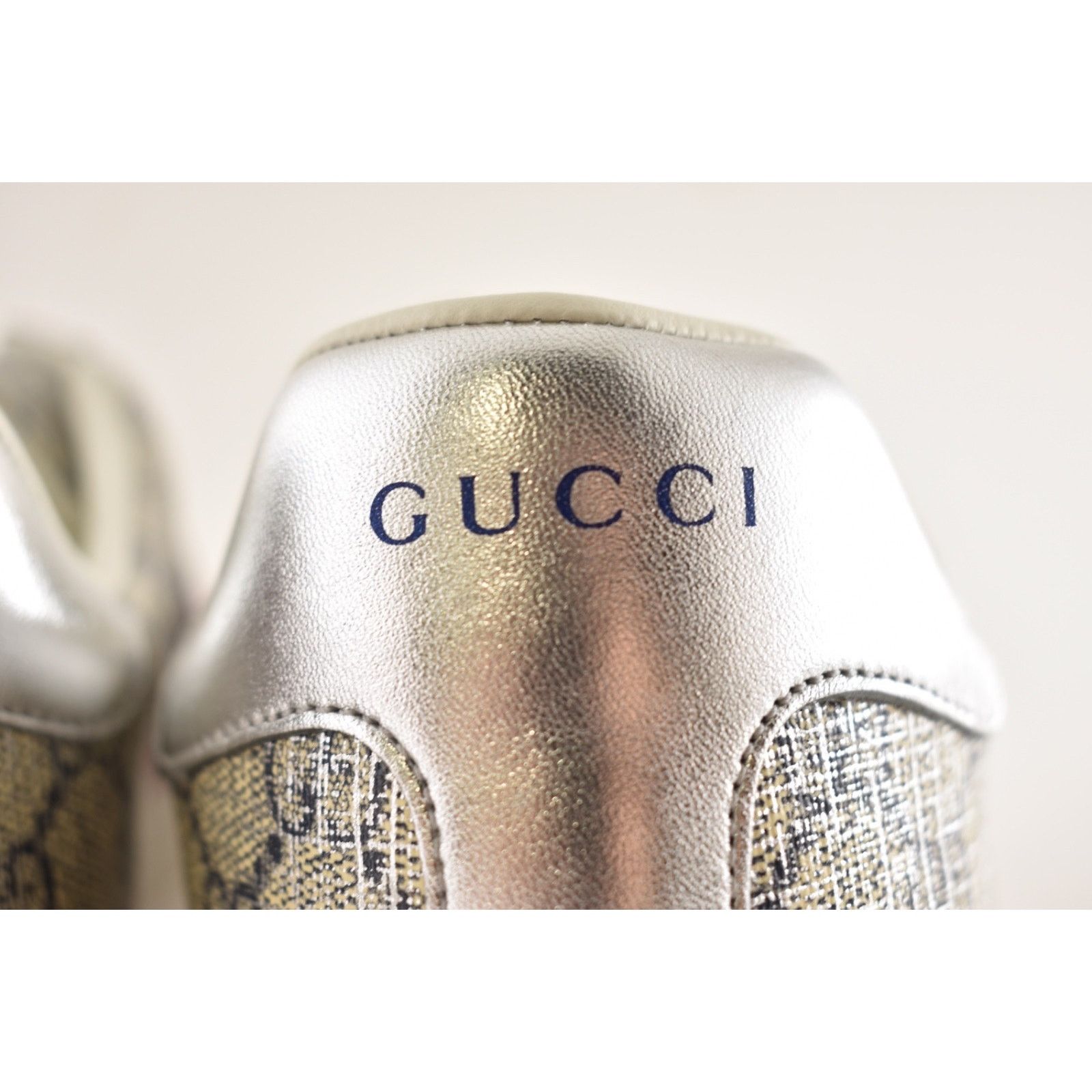 Gucci Gucci Ace GG Logo Supreme Canvas Beige Blue Silver Size US 13 / EU 46 - 16 Thumbnail
