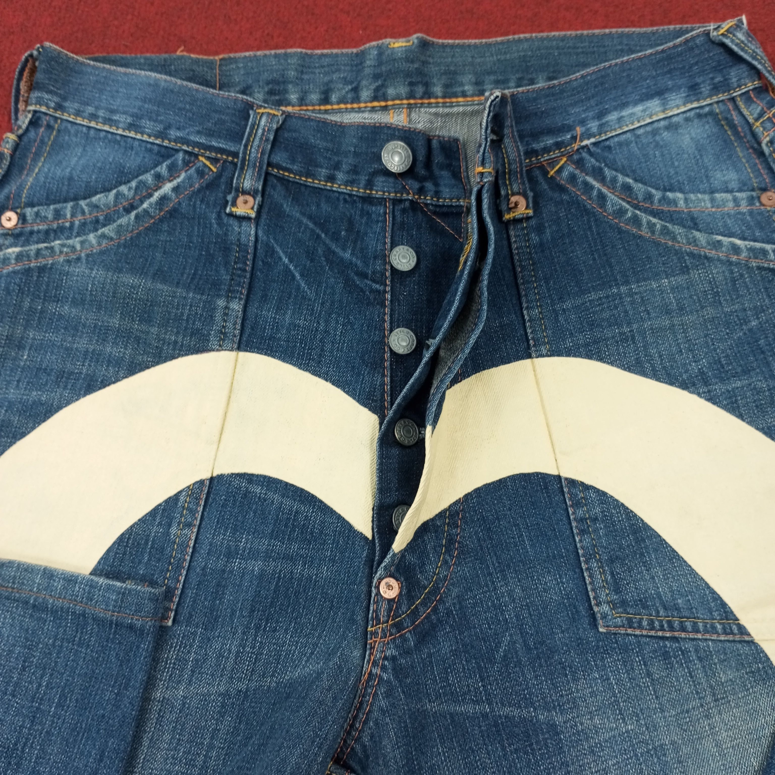 Evisu Evisu Japanese Brand Fashion Style Custom Daicock Jeans Size US 31 - 12 Thumbnail