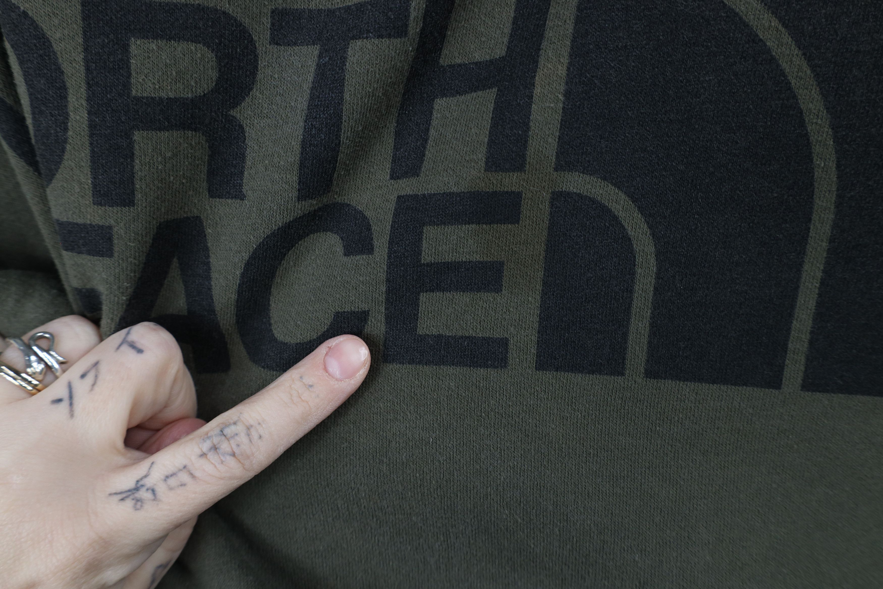 The North Face × Vintage Vintage Y2K The North Face Spell Out Big Logo Hoodie Green Size US M / EU 48-50 / 2 - 5 Thumbnail