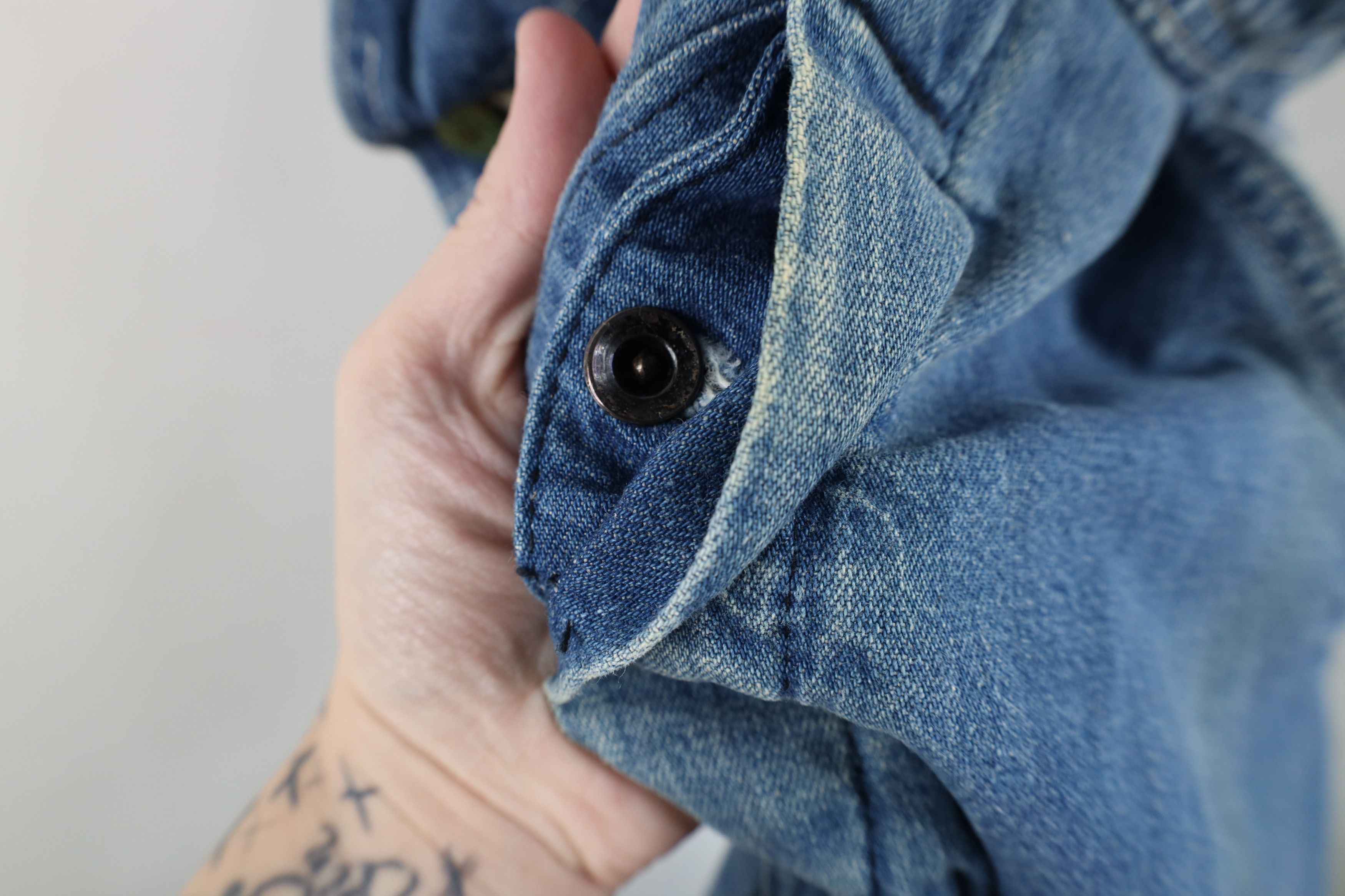 Oshkosh Vintage 60s OshKosh B'Gosh Vestbak Union Made Denim Overalls Size US 30 / EU 46 - 8 Thumbnail