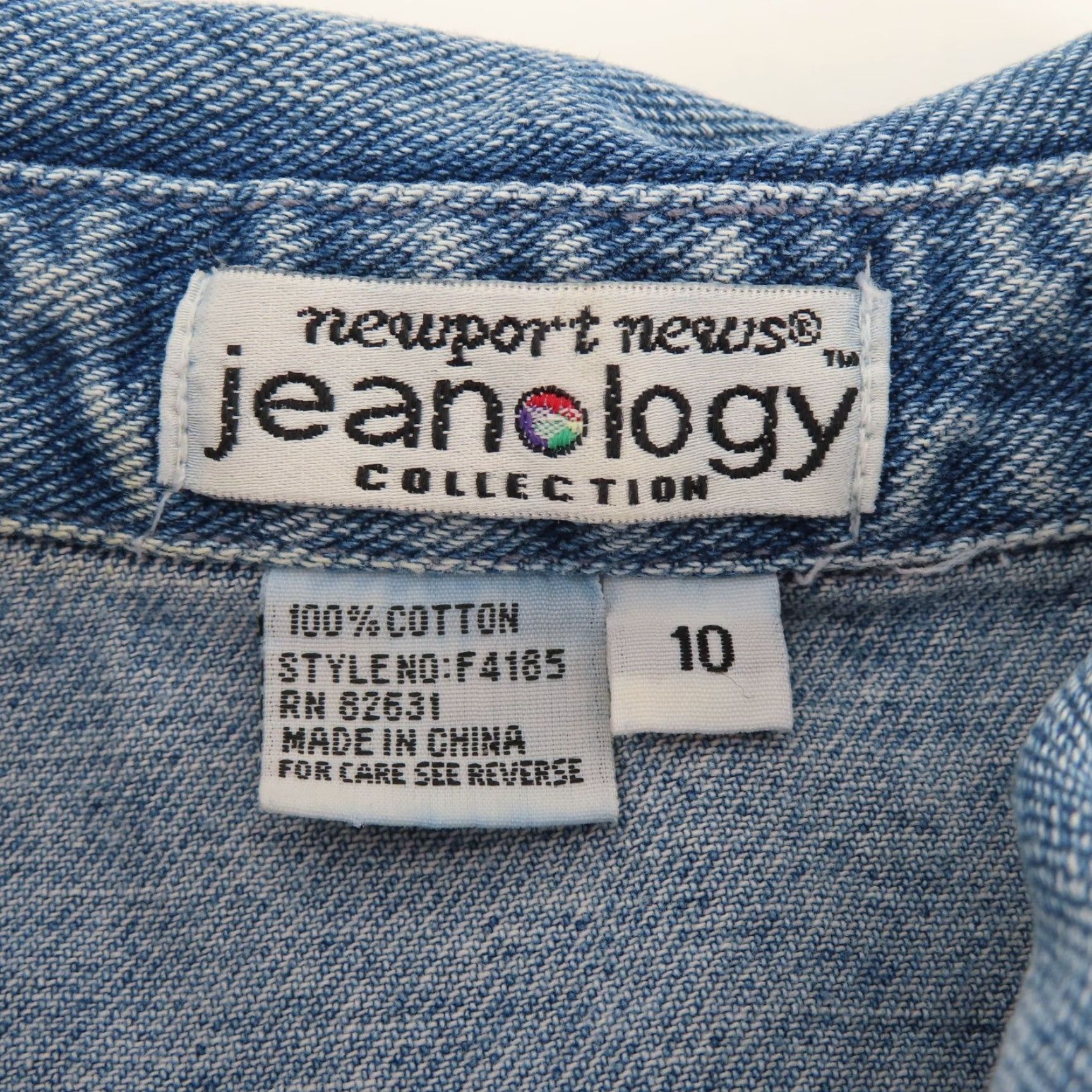 Vintage VINTAGE Newport News Jeansology Women 10 Collared Sleeveless Blue Denim Jean Snap Dress Dress Tank Size 32" / US 10 / IT 46 - 6 Thumbnail