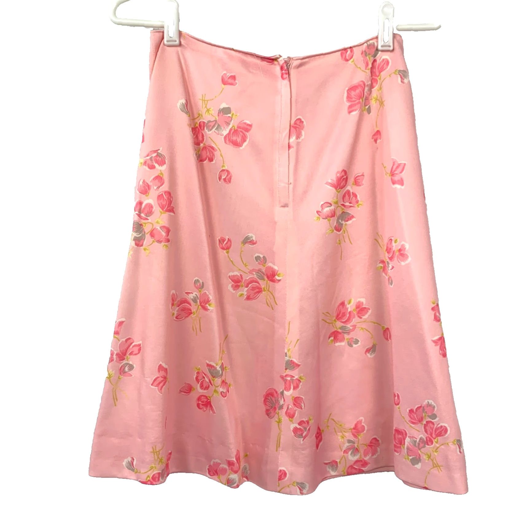 Pinko VINTAGE Handmade Pink Mrs Maisel Skirt Floral Outfit Zip Shirt Chest 33" Women 70s 1970s Polyester Blend Size S / US 4 / IT 40 - 5 Thumbnail