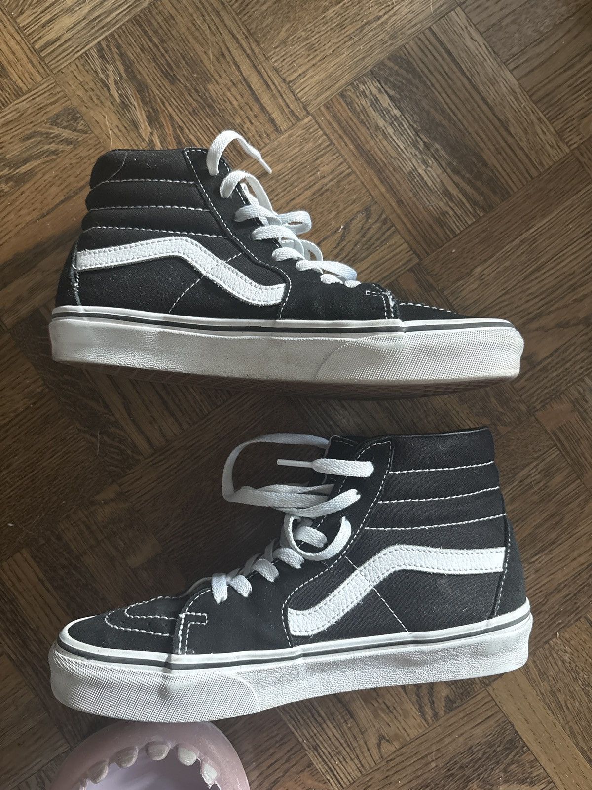 Vans Vans Sk8-Hi Black White High-Top Sneakers Size US 6.5 / EU 39-40 - 1 Thumbnail