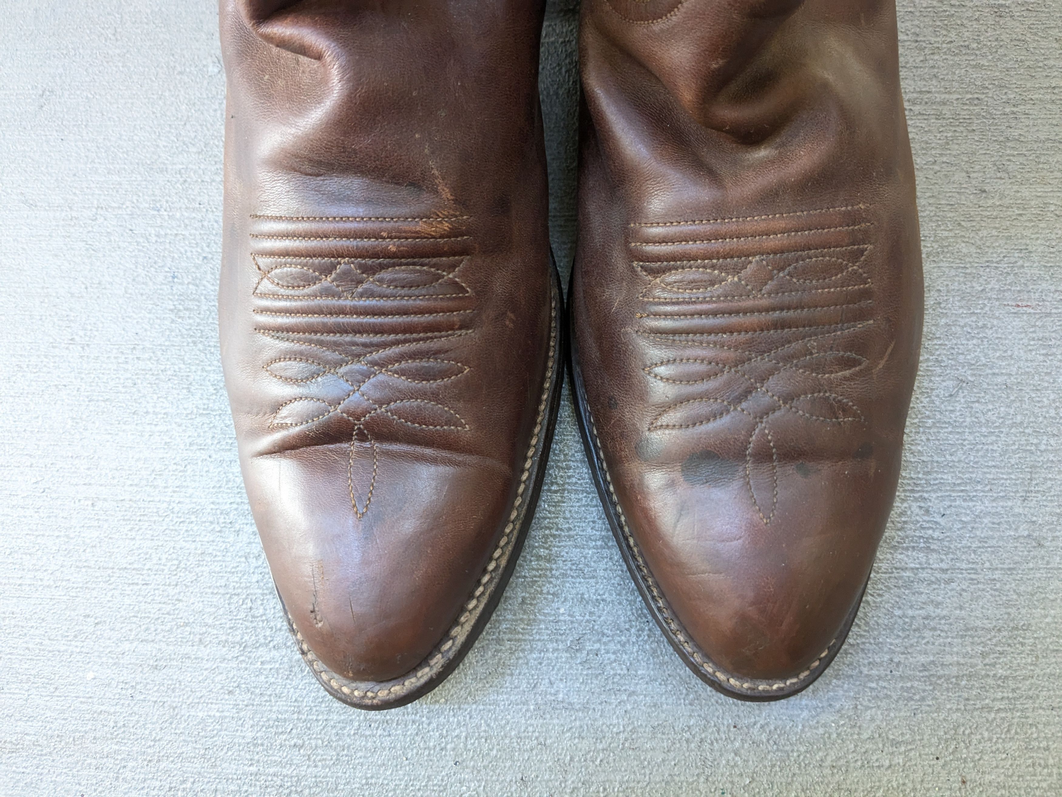 Nocona Boots Nocona Cowboy Boots Brown Leather 11.5 D Botas USA Size US 11.5 / EU 44-45 - 5 Thumbnail
