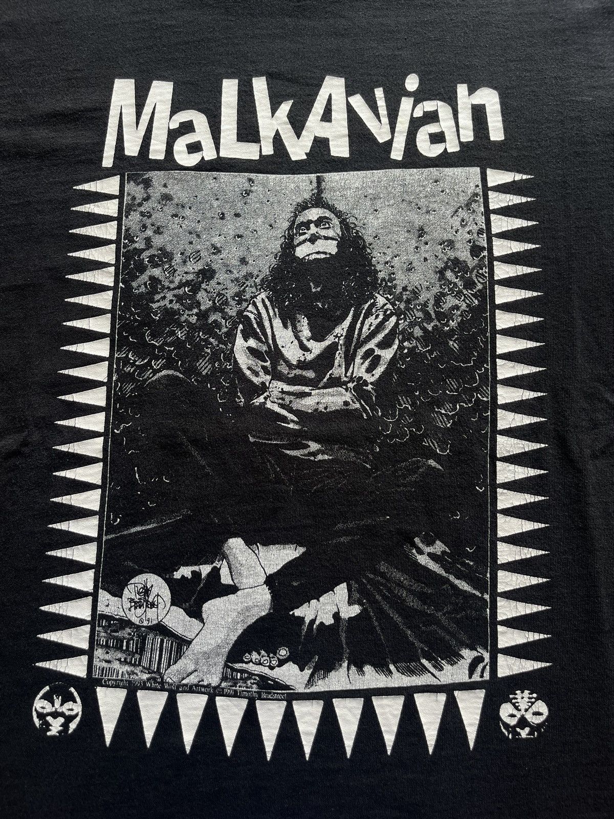 Vintage Vintage Malkavian 1993 Timothy Bradstreet Black T-shirt Size US L / EU 52-54 / 3 - 5 Thumbnail