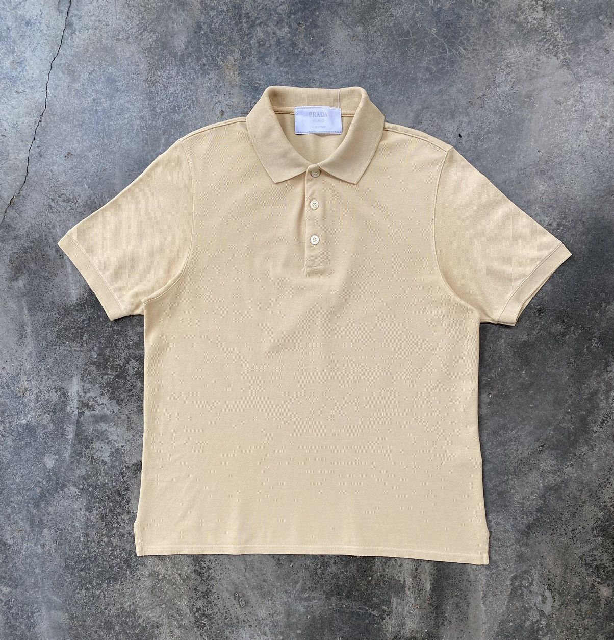 Prada Vintage Prada Beige Polo Shirt Size US S / EU 44-46 / 1 - 1 Thumbnail