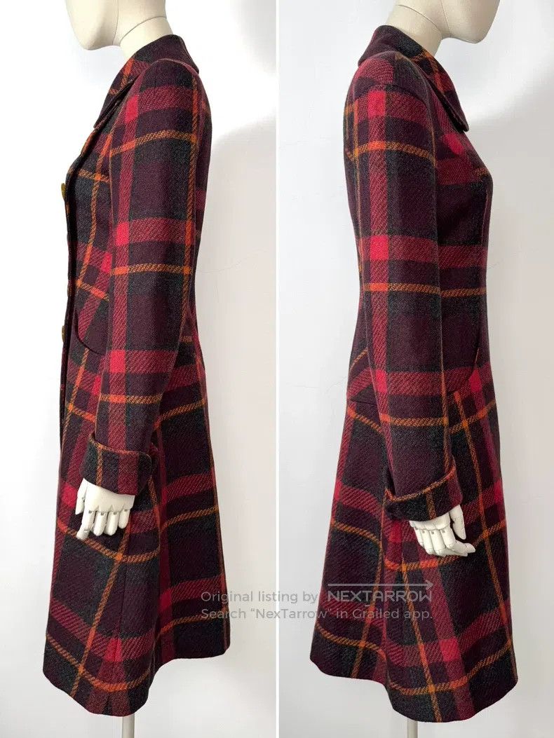 Vivienne Westwood Vivienne Westwood Wool Plaid Asymmetric Tweed Coat Size XS / US 0-2 / IT 36-38 - 6 Thumbnail