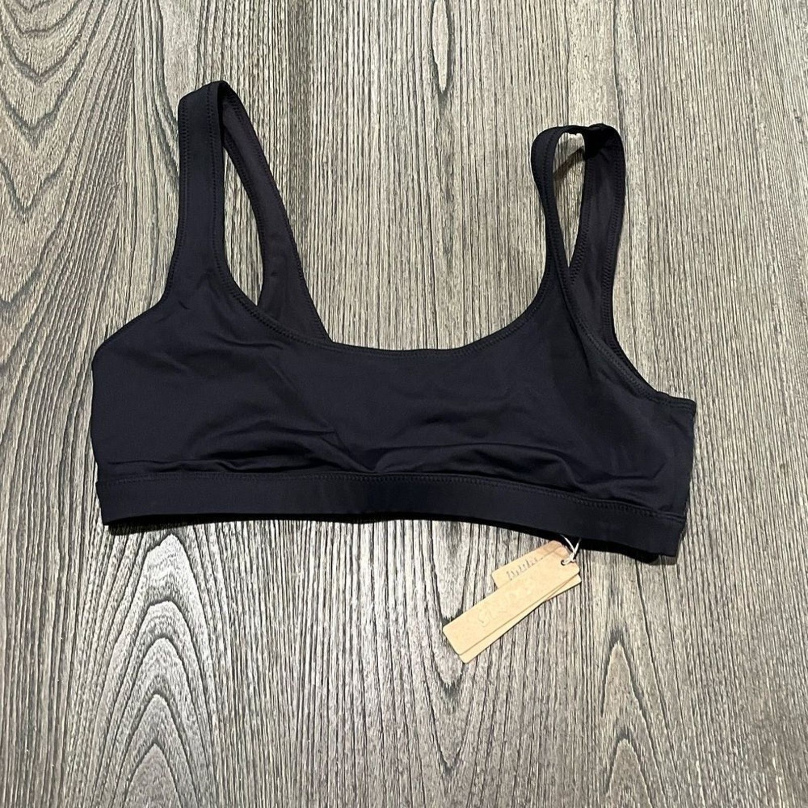 SKIMS NWT Skims Signature Swim Tank Bikini Top Underband Onyx L Size ONE SIZE - 1 Thumbnail