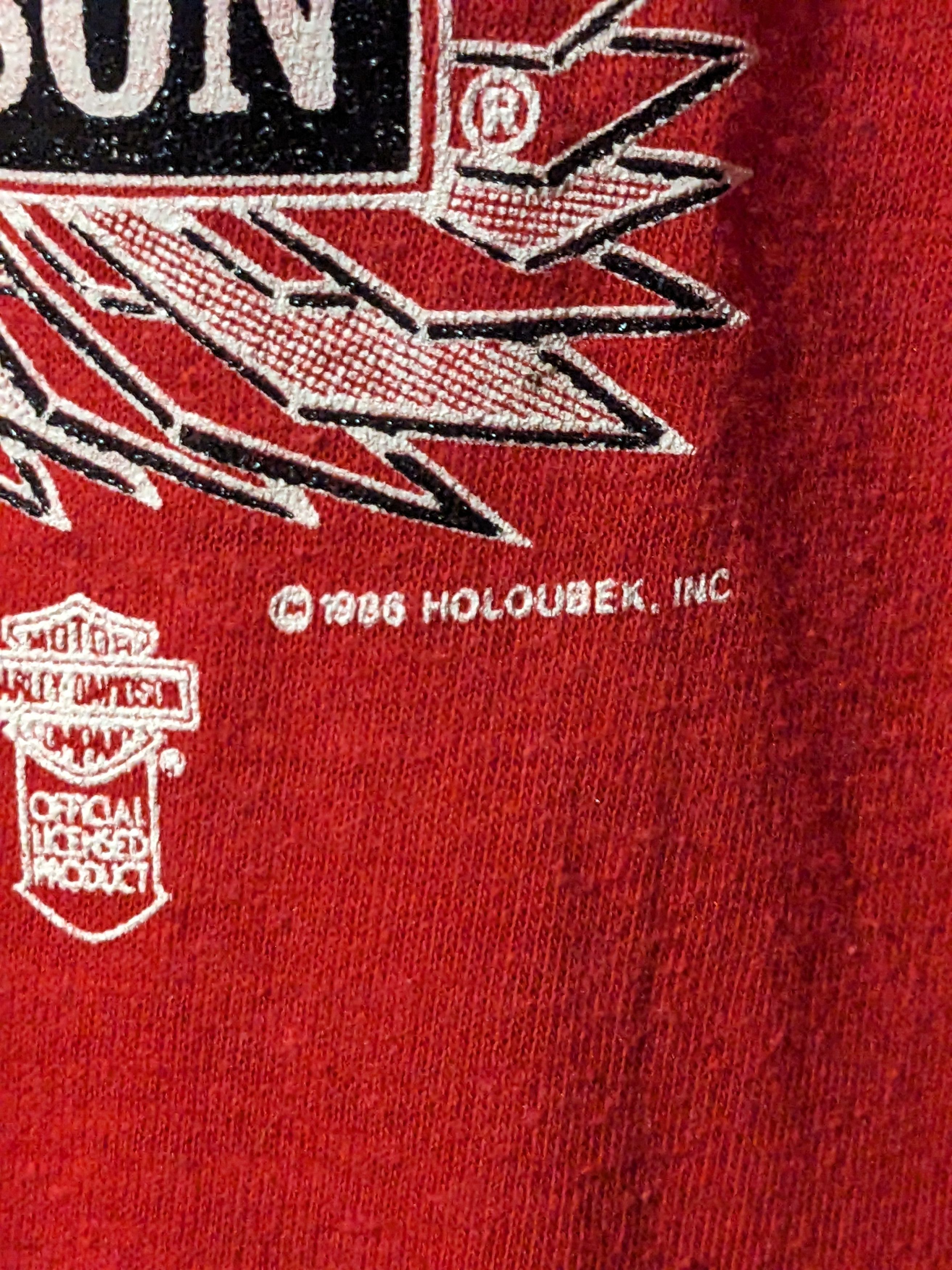 Harley Davidson Vintage 1986 Harley Davidson Motorcycle Sleeveless T-Shirt Size US XL / EU 56 / 4 - 3 Thumbnail