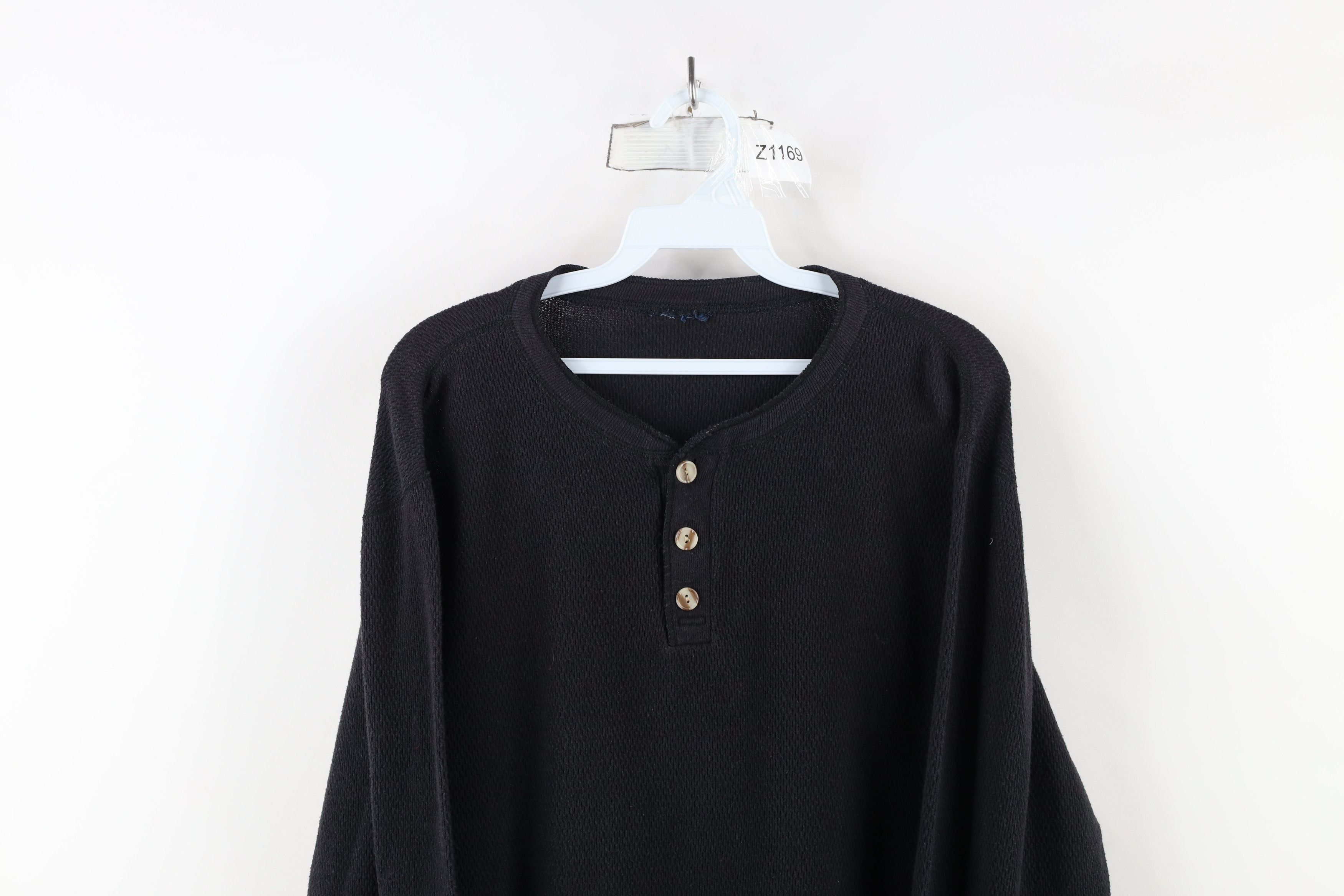 Vintage Vintage 90s Streetwear Knit Long Sleeve Henley T-Shirt Size US XL / EU 56 / 4 - 2 Thumbnail