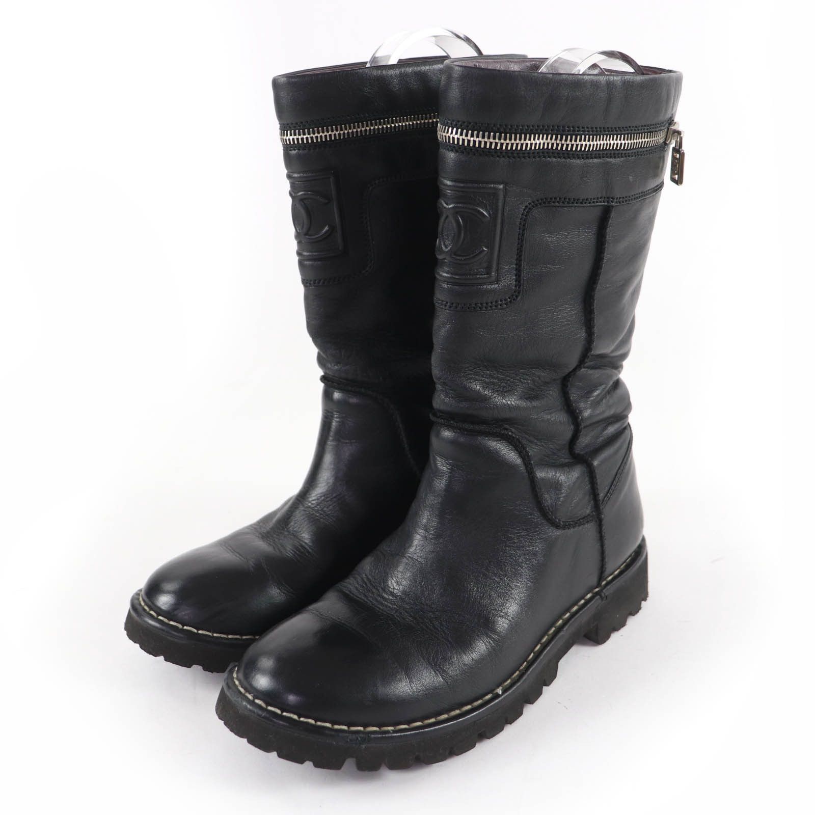 Chanel Chanel Chanel Coco Cocoon Leather Short Boots Leather Shoes G26537 DUTY FREE for USA Size ONE SIZE - 1 Thumbnail