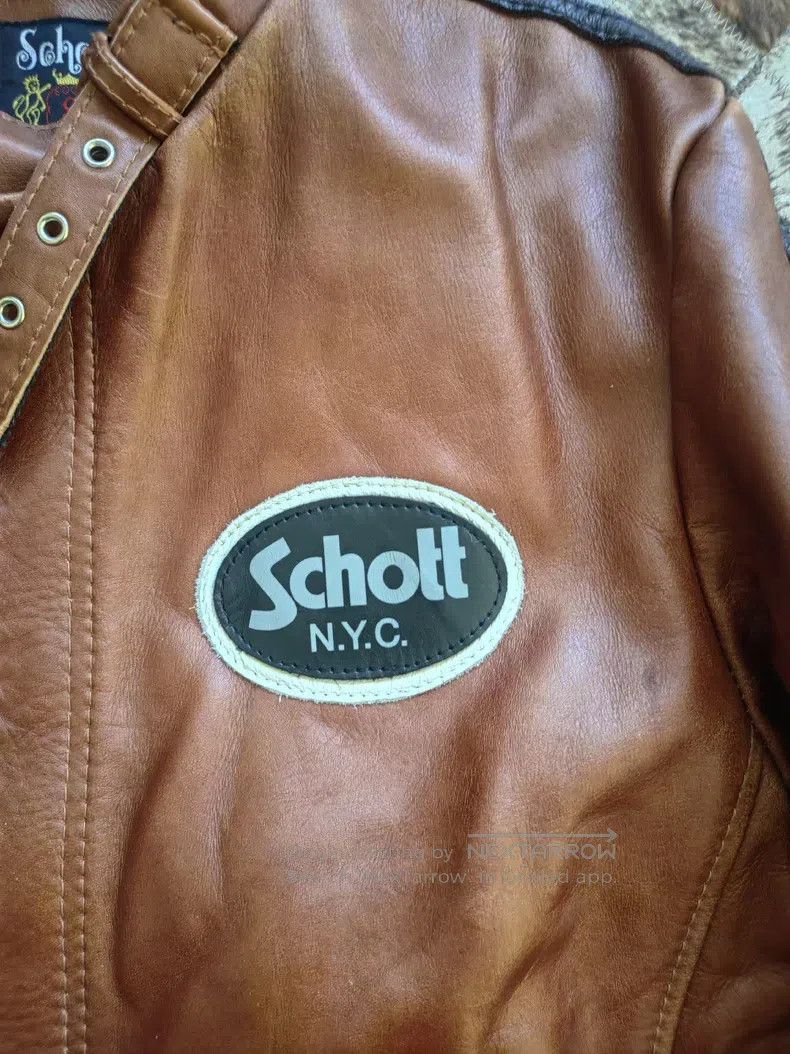 Schott Schott Classic cable-stayed nude cowhide Harley motorcycle Size US L / EU 52-54 / 3 - 5 Thumbnail