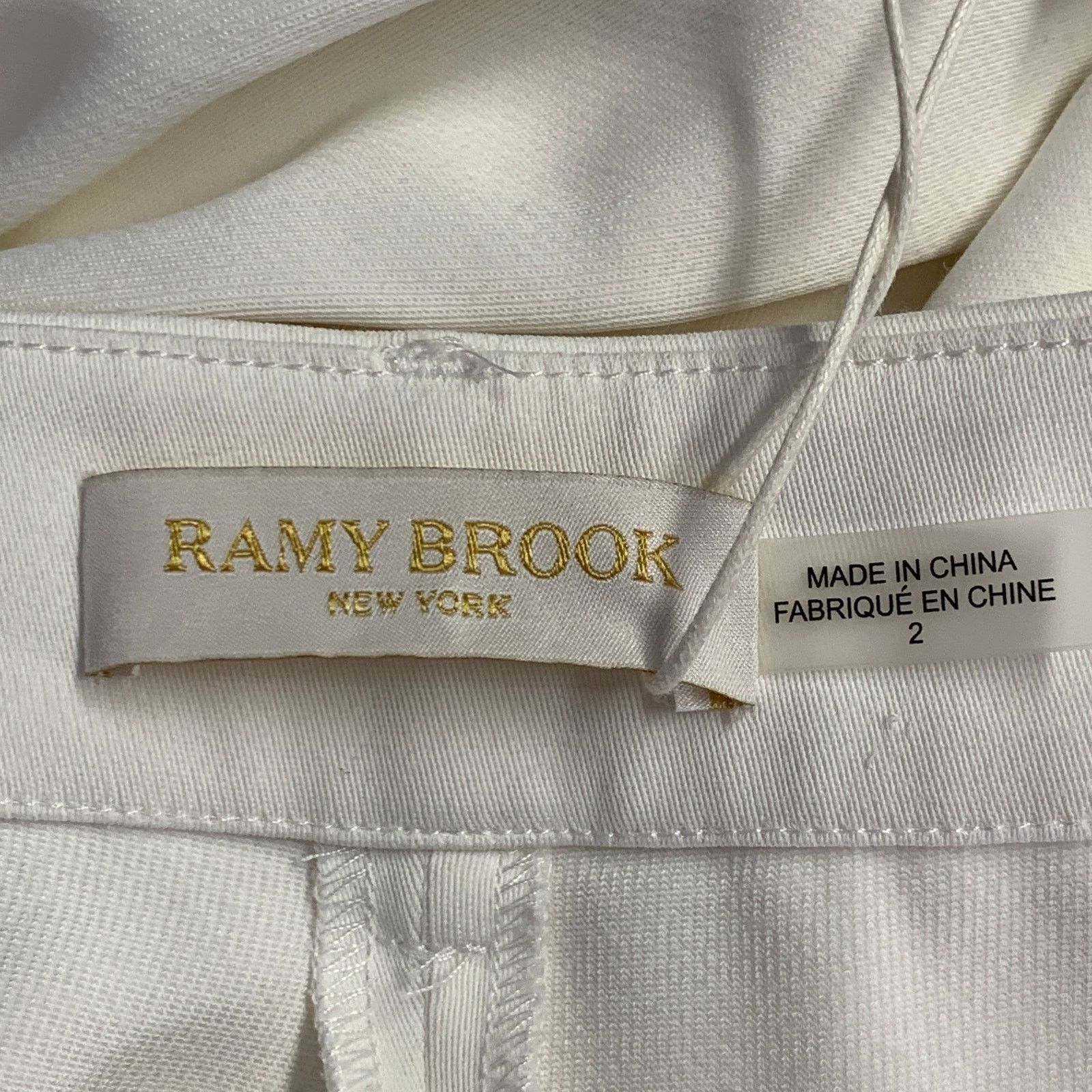 Ramy Brook Size 2 Ivory Viscose Blend Tapered Zip Fly Dress Pants Size 26" / US 2 / IT 38 - 4 Thumbnail
