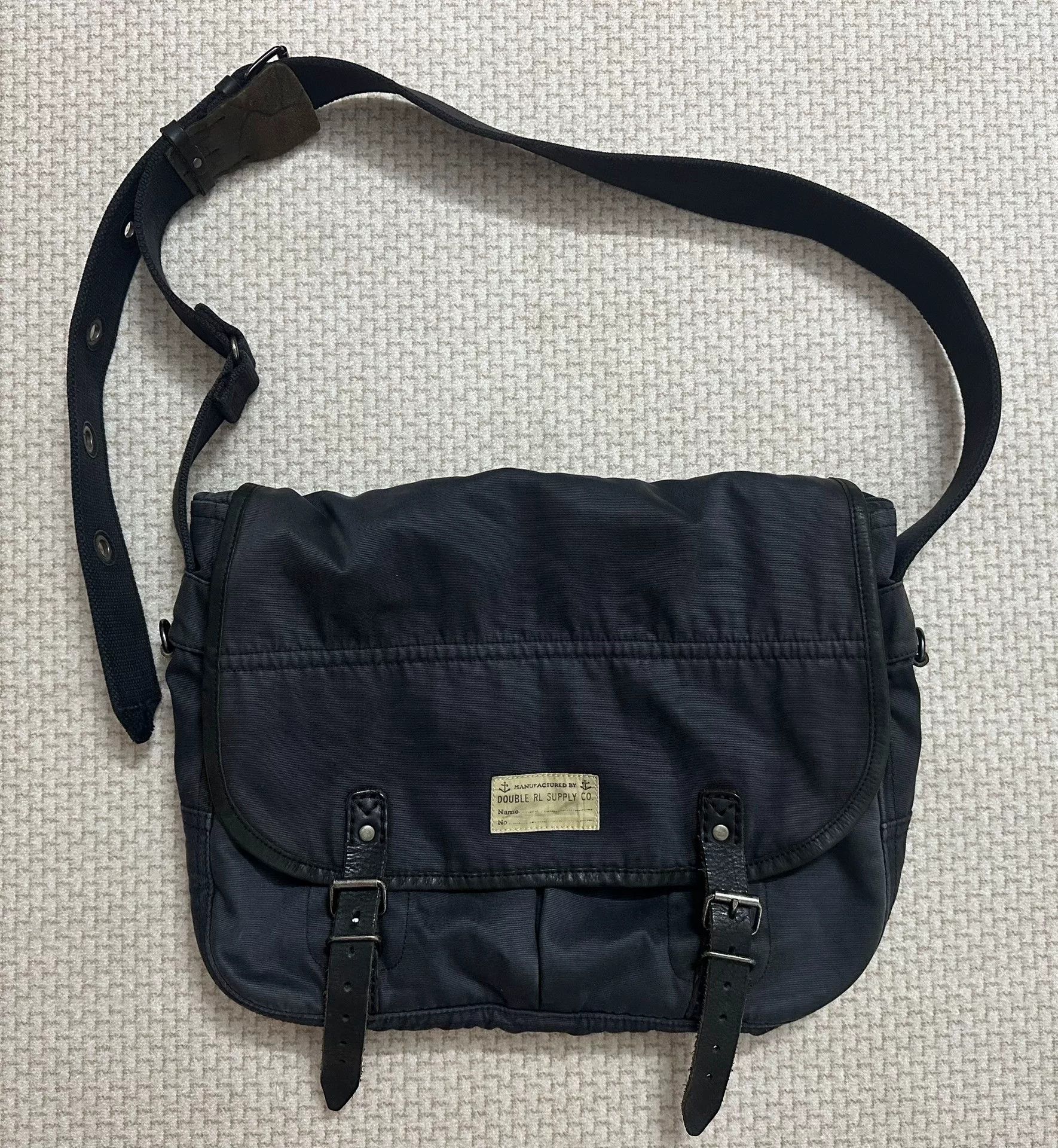 RRL Ralph Lauren RRL Canvas Leather Trim Crossbody Bag Y2K Size ONE SIZE - 1 Thumbnail