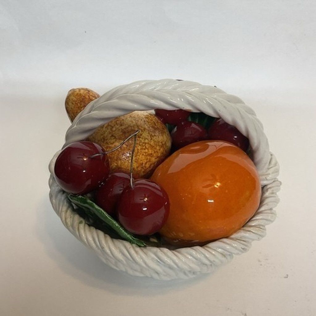 Other VTG Bassano Capodimonte Italy Ceramic Fruit Basket Figurine Size ONE SIZE - 6 Thumbnail