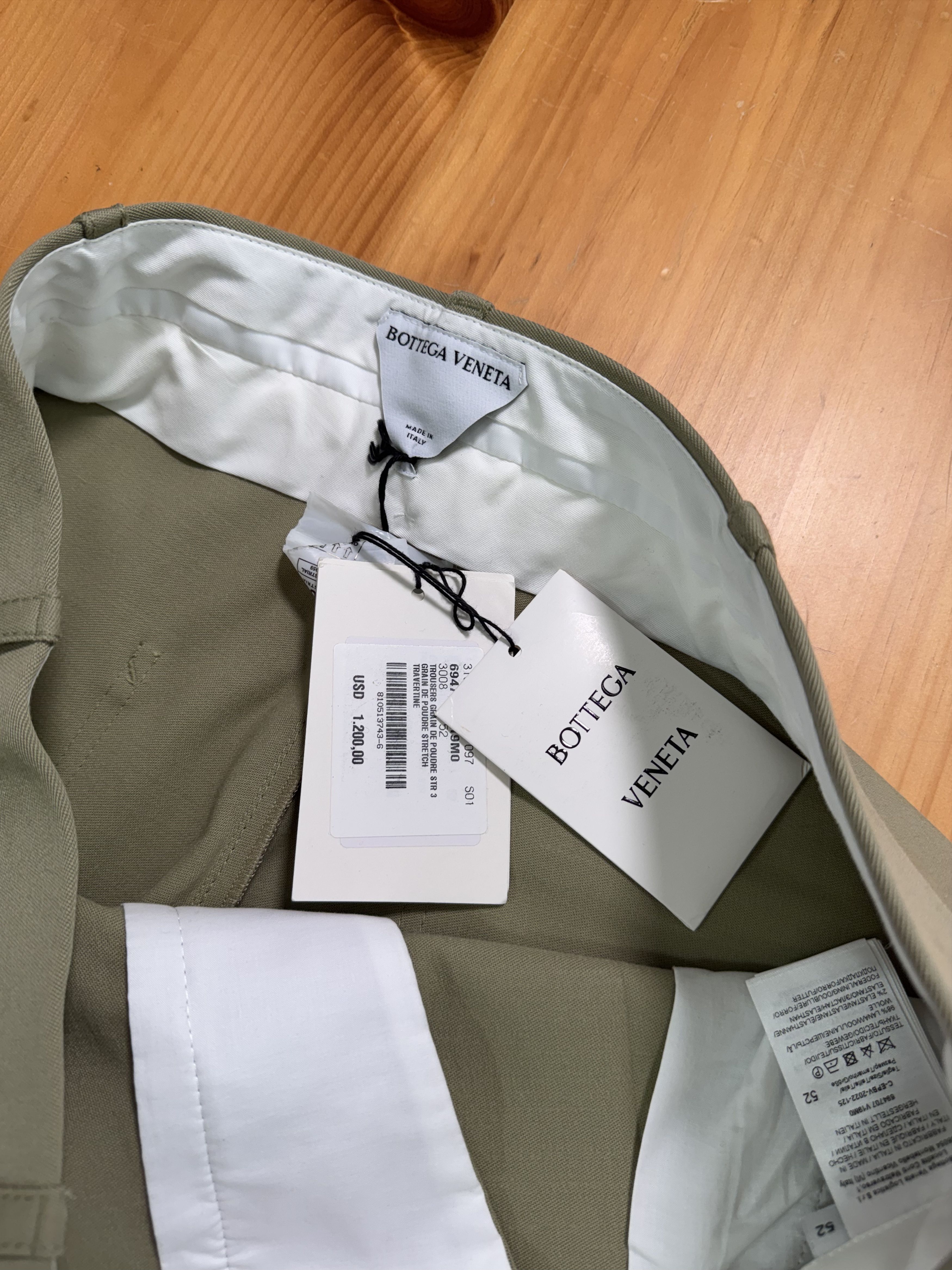Bottega Veneta Bottega Veneta Wide Leg Cotton Twill Chino Trousers Size US 36 / EU 52 - 4 Thumbnail