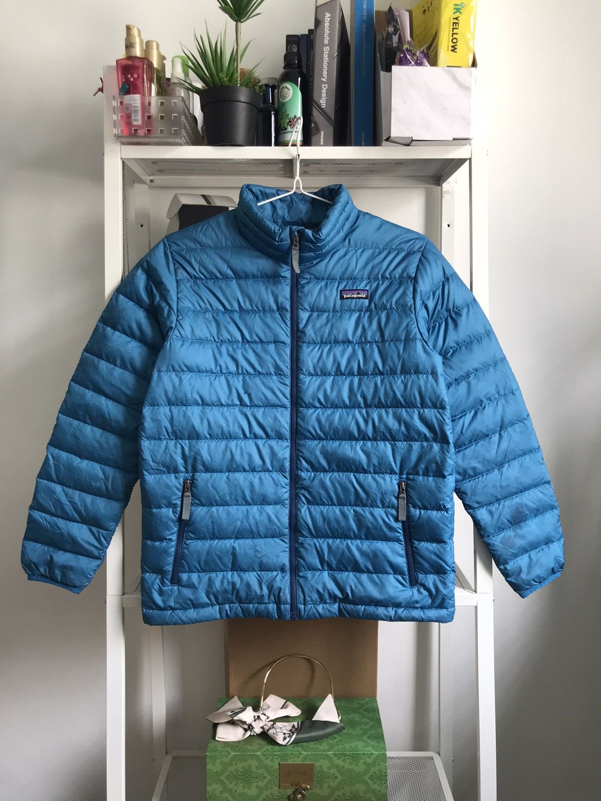 image of Outdoor Life x Patagonia Blue Patagonia Light Puffer Jacket, Men's (Size XL)