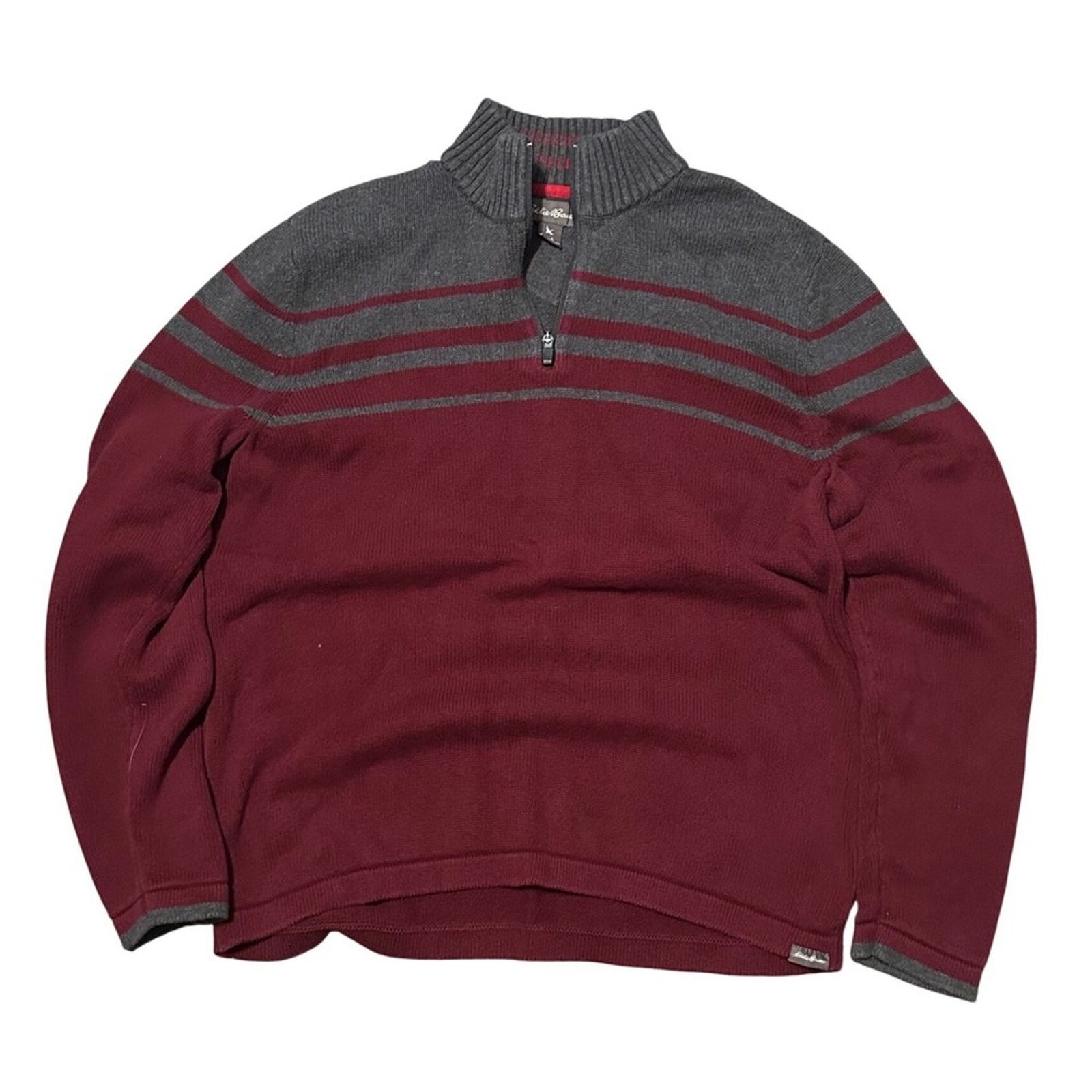 Eddie Bauer Eddie Bauer Mens 1/4 Zip Sweater Stripe Knit Pullover Large Size US L / EU 52-54 / 3 - 1 Thumbnail