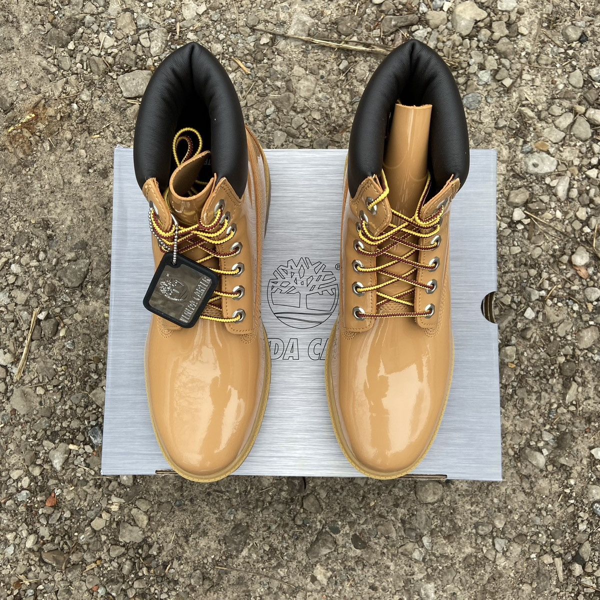 Timberland Veneda Carter Timberland 6” Patent Leather Boots Size 12 Size US 12 / EU 45 - 6 Thumbnail