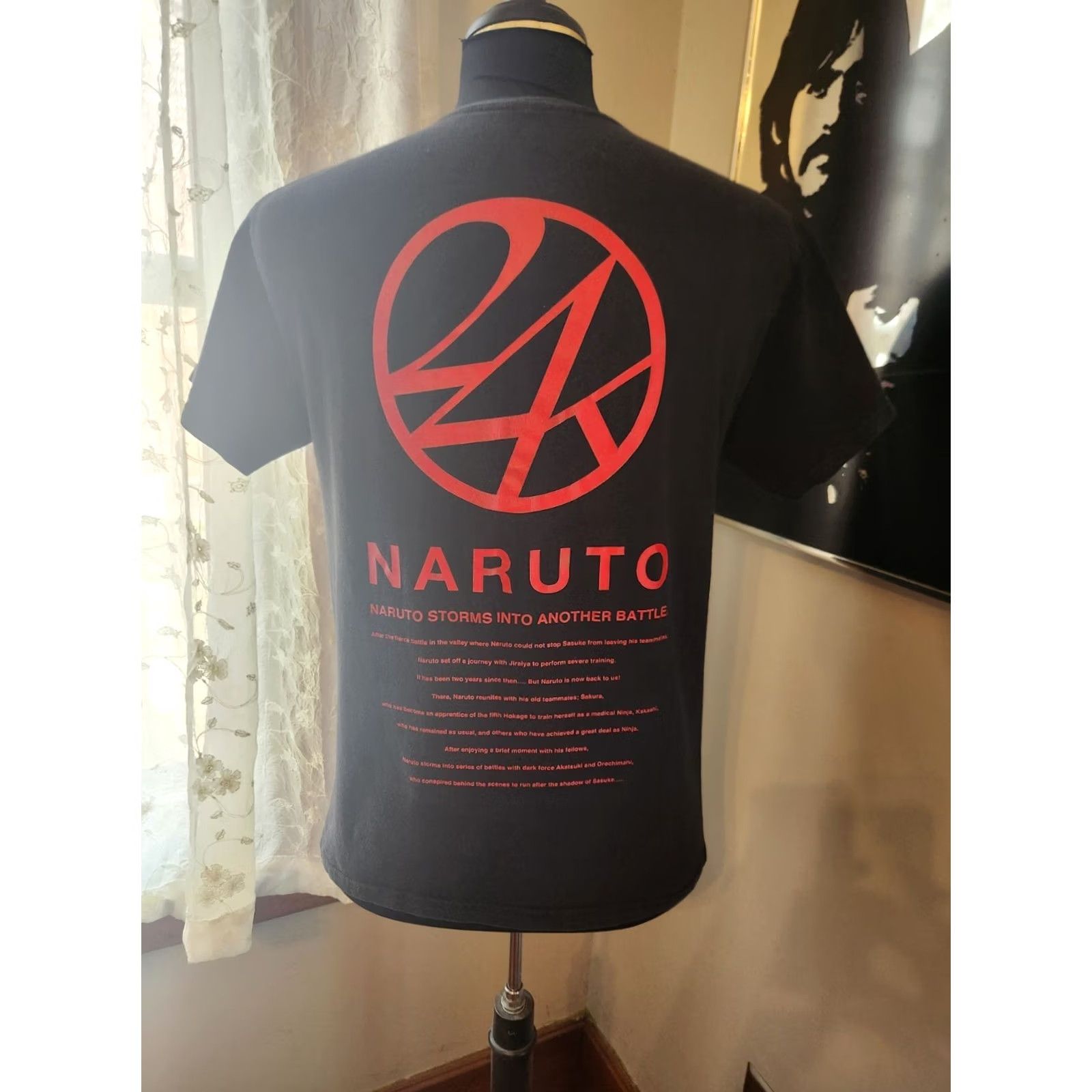 Vintage 24karats Naruto Shippuden Naruto Storm Promo Shirt Adult Medium Black Anime Game Logo Mens Size US M / EU 48-50 / 2 - 2 Thumbnail