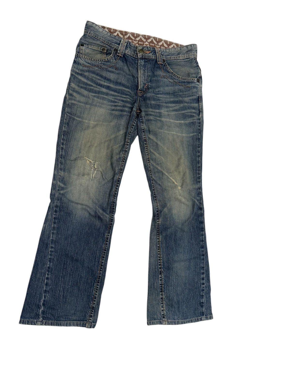 Edwin Edwin XV Native Style Flare Design Ripped Design Rare Size US 32 / EU 48 - 2 Thumbnail